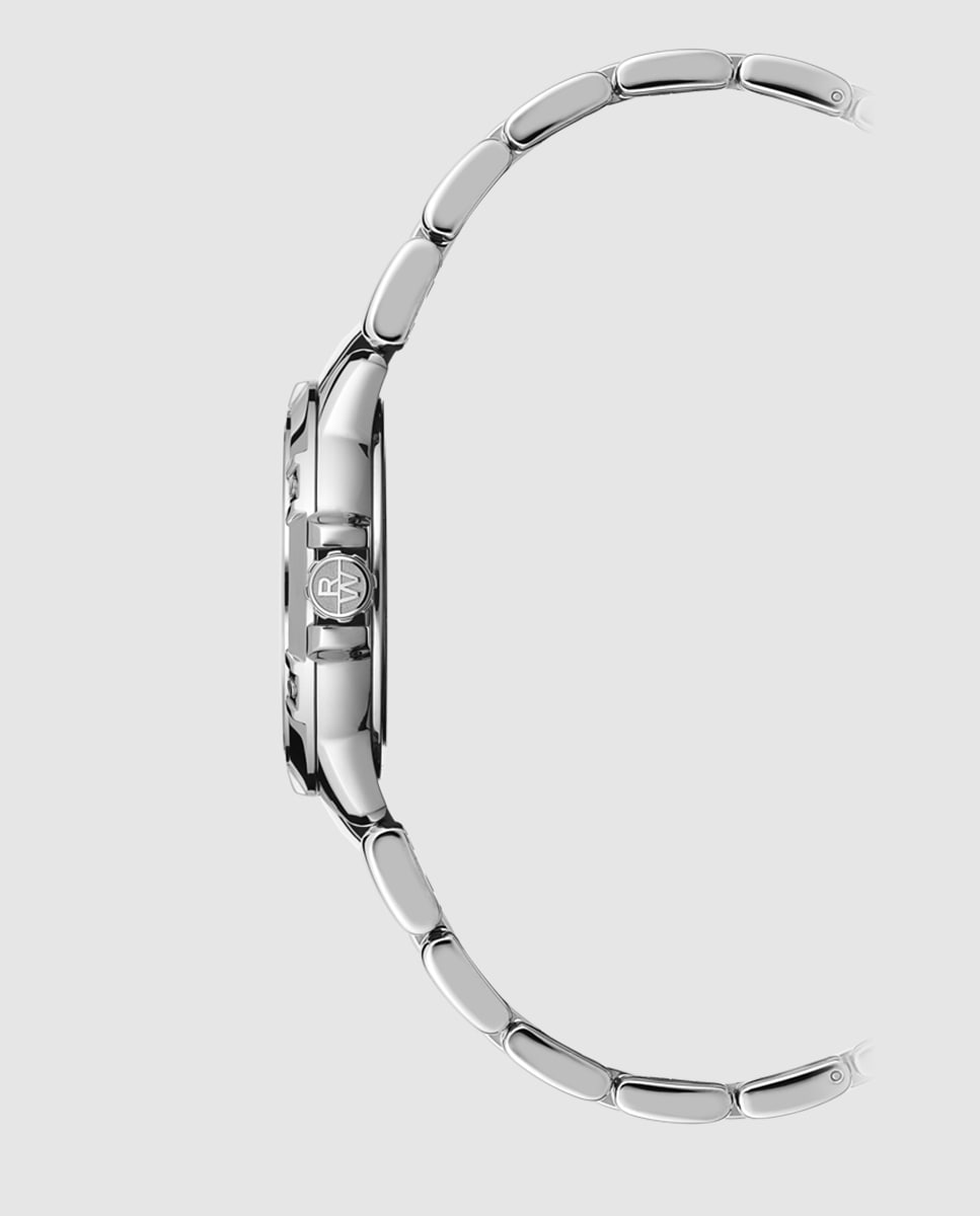 Reloj de mujer Tango de cuarzo con armis de acero inoxidable Plata-3