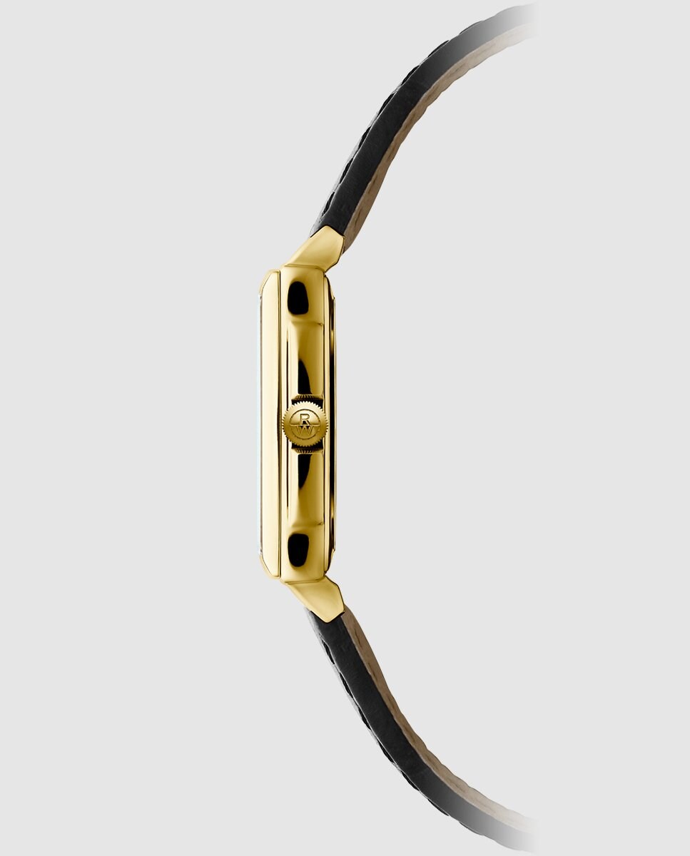 Reloj de mujer Toccata de cuarzo con correa de piel Negro-3