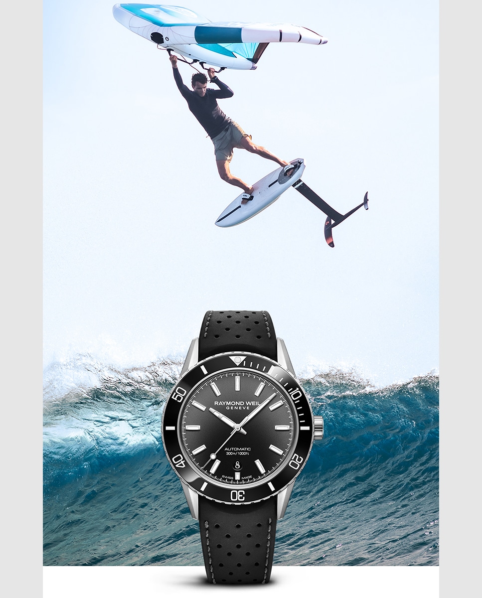 Reloj de hombre Freelancer automático con correa de caucho