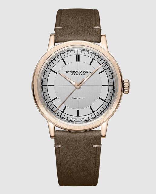 Imagen 0 de Reloj de hombre Millesime automático con correa de piel