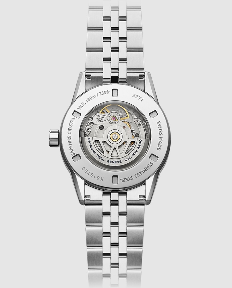 Reloj automático de hombre raymond weil 2771-st-52051 con armis de acero inoxidable - Blanco / Verde Blanco / Verde-2