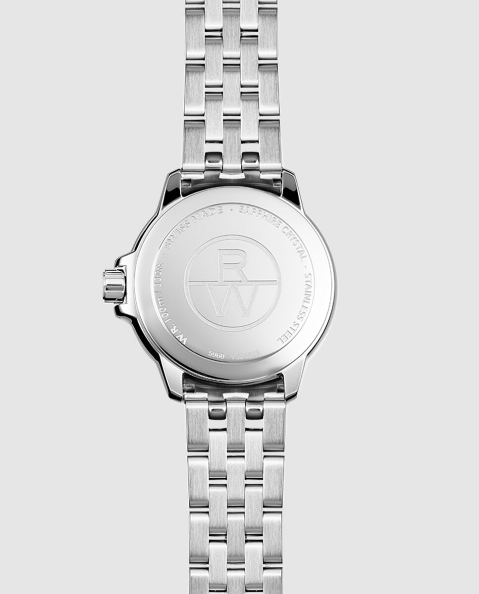 Reloj de mujer Tango de cuarzo con armis de acero inoxidable Plata-2