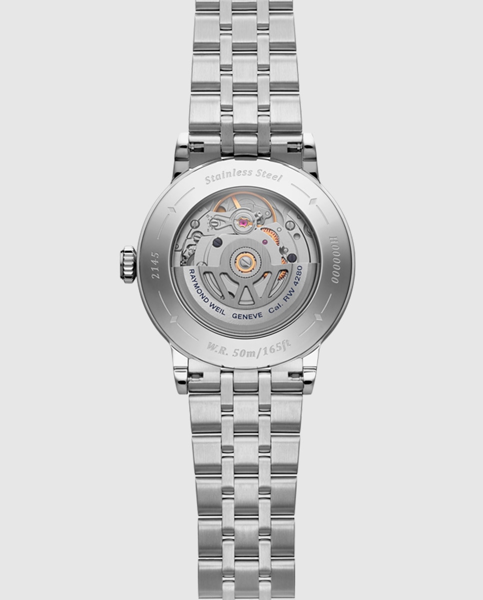Reloj automático de mujer raymond weil 2145-sts-05511 con armis de acero inoxidable - Plata Plata-2