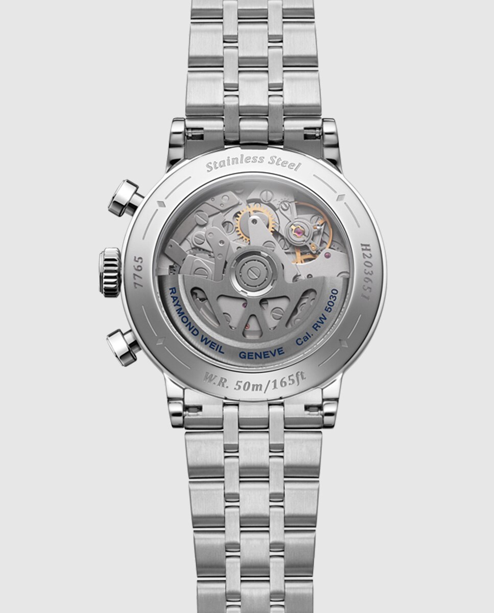 Reloj automático de hombre raymond weil 7765-st-50651 con armis de acero inoxidable Plata Plata-2