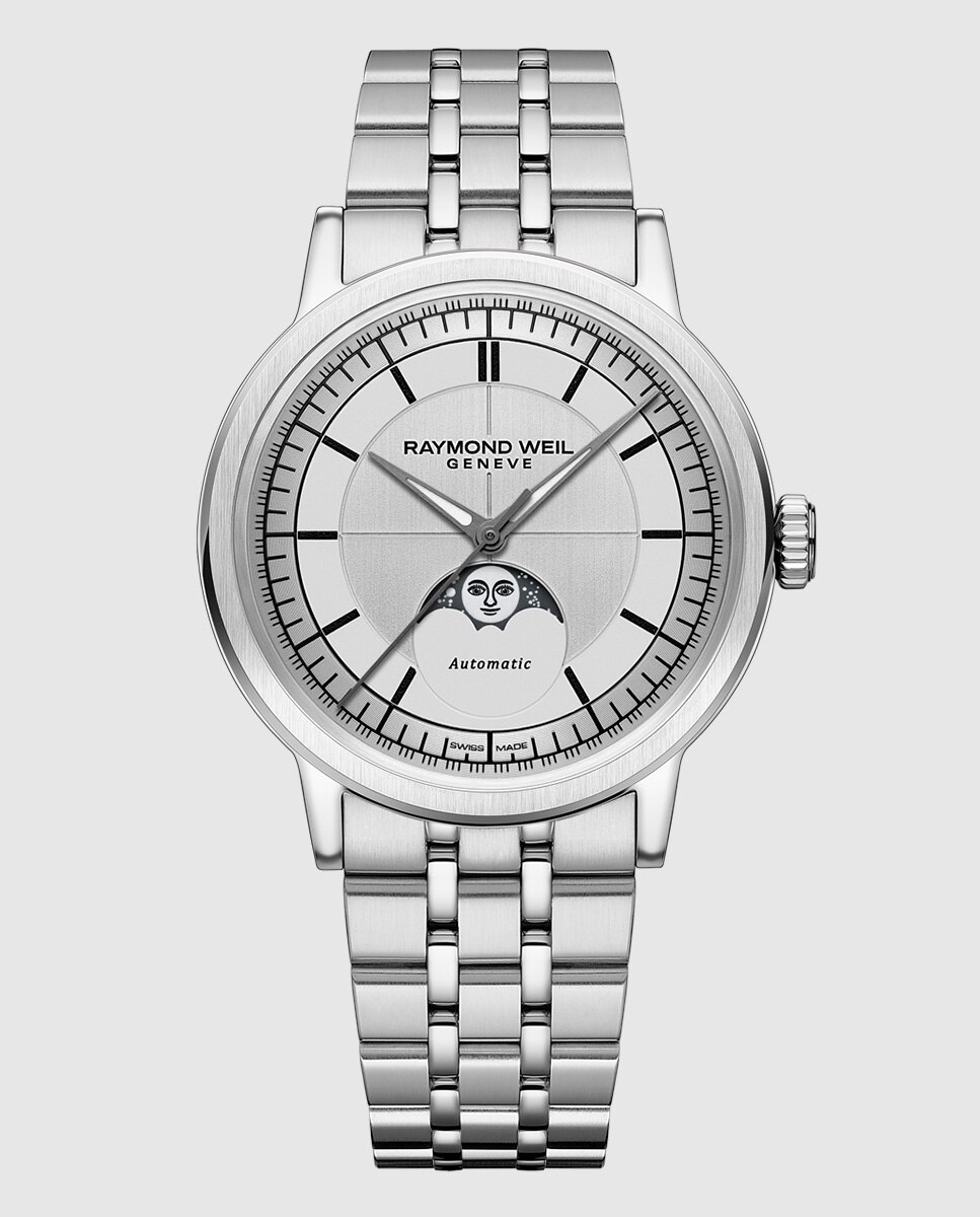 Imagen 0 de Reloj automático de hombre raymond weil 2945-st-65001 con armis de acero inoxidable Plata