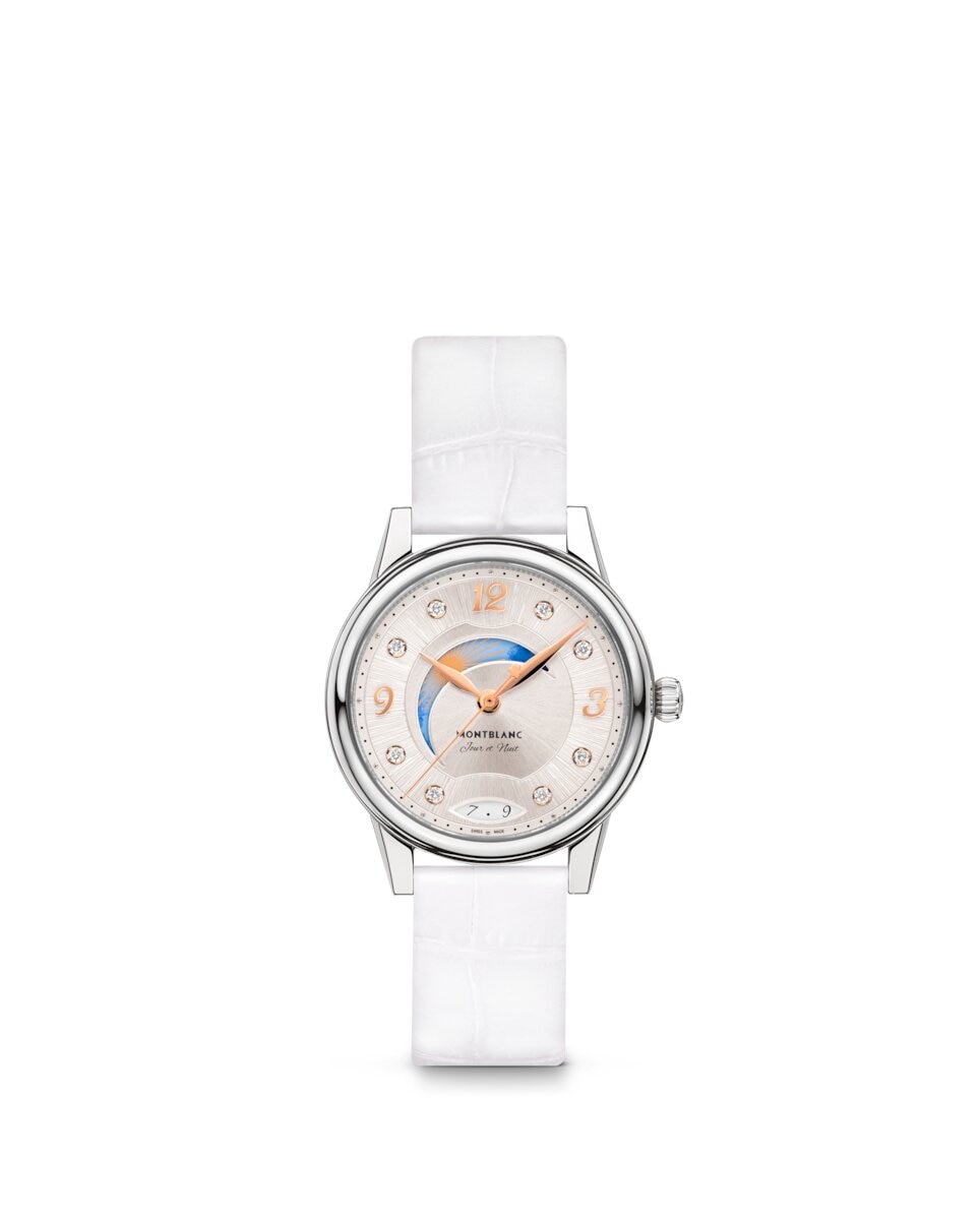 Imagen 0 de Reloj de mujer Montblanc automático correa de piel Blanco