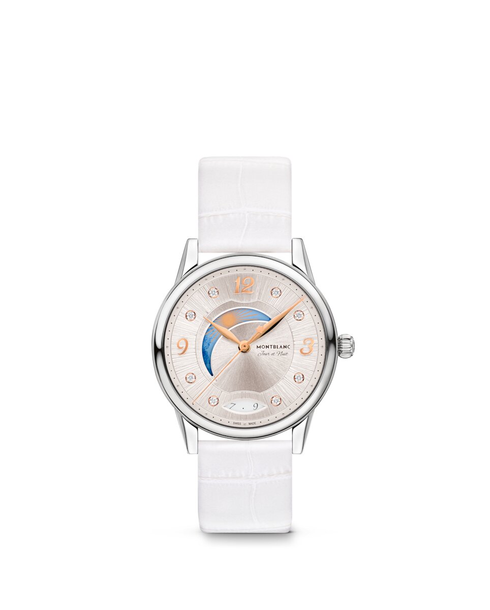 Imagen 0 de Reloj de mujer Montblanc automático correa de piel Blanco