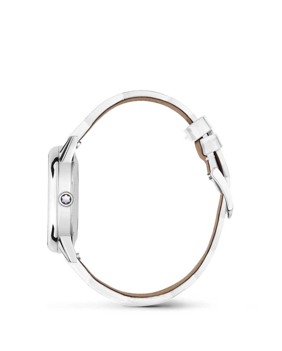 Reloj de mujer Montblanc automático correa de piel - Blanco Blanco-3