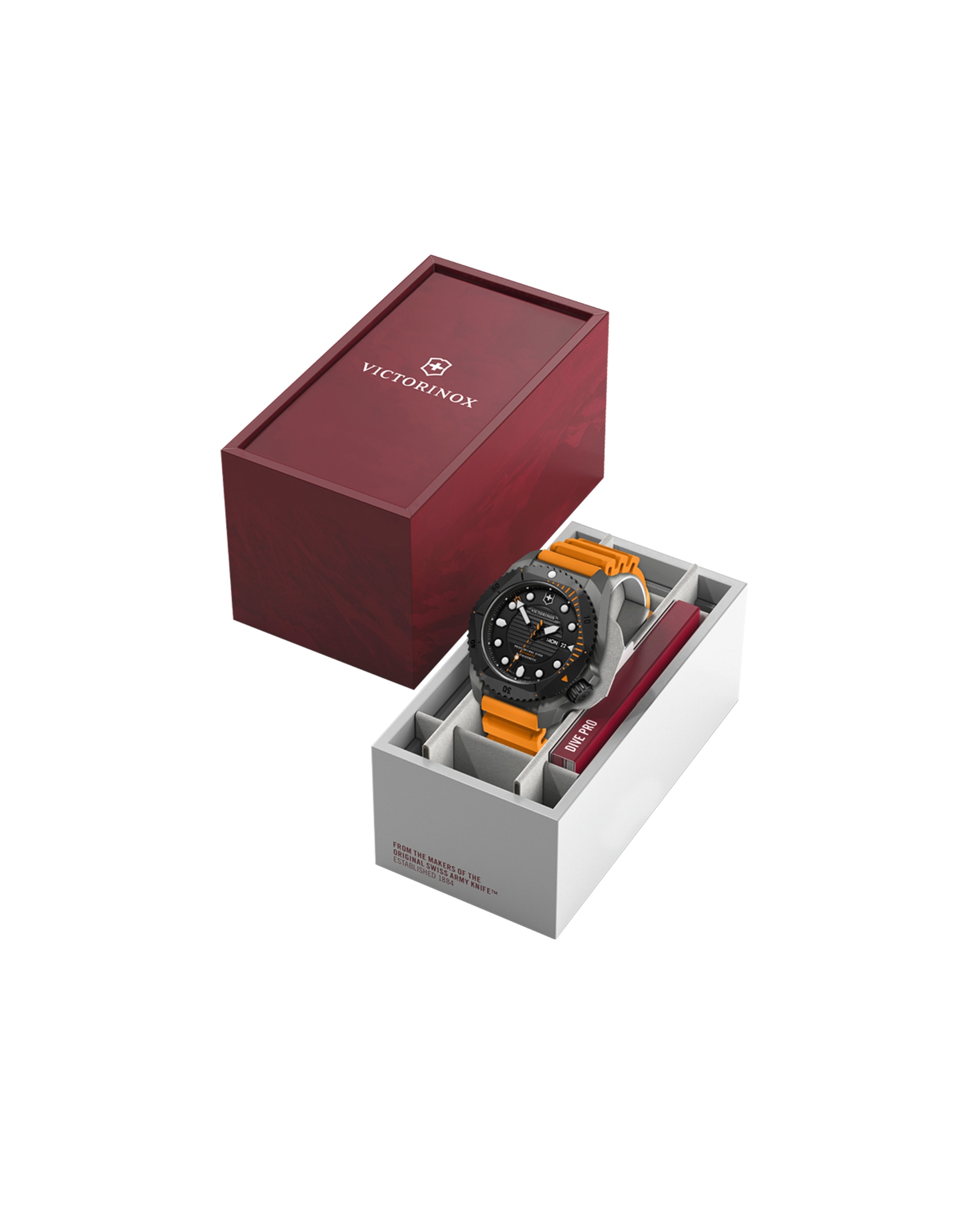 Reloj de hombre dive pro v241996 automático de caucho y correa - Victorinox - Naranja Naranja-5