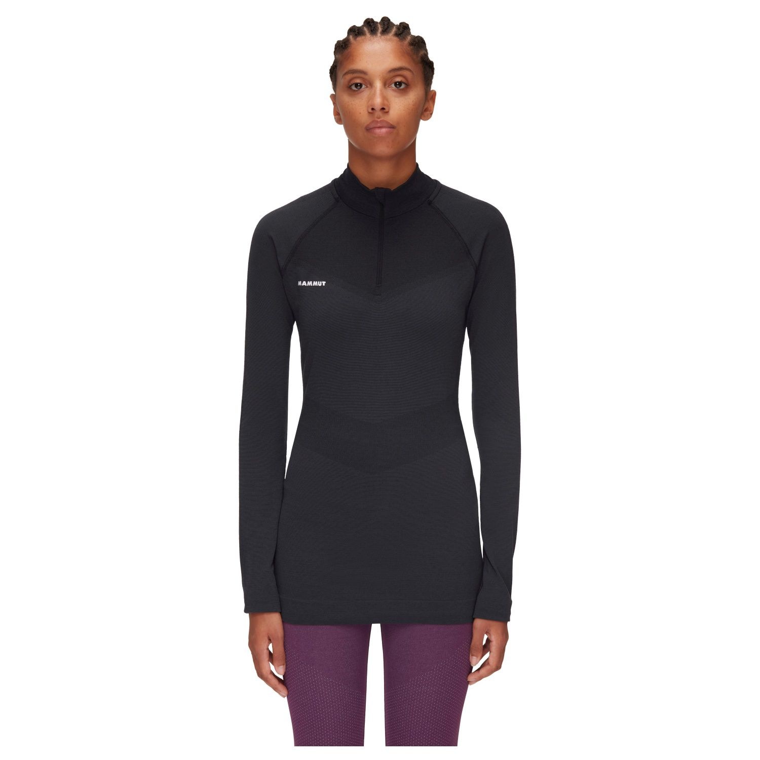 Mammut Camiseta de montaña de mujer TRIFT HALF ZIP Negro