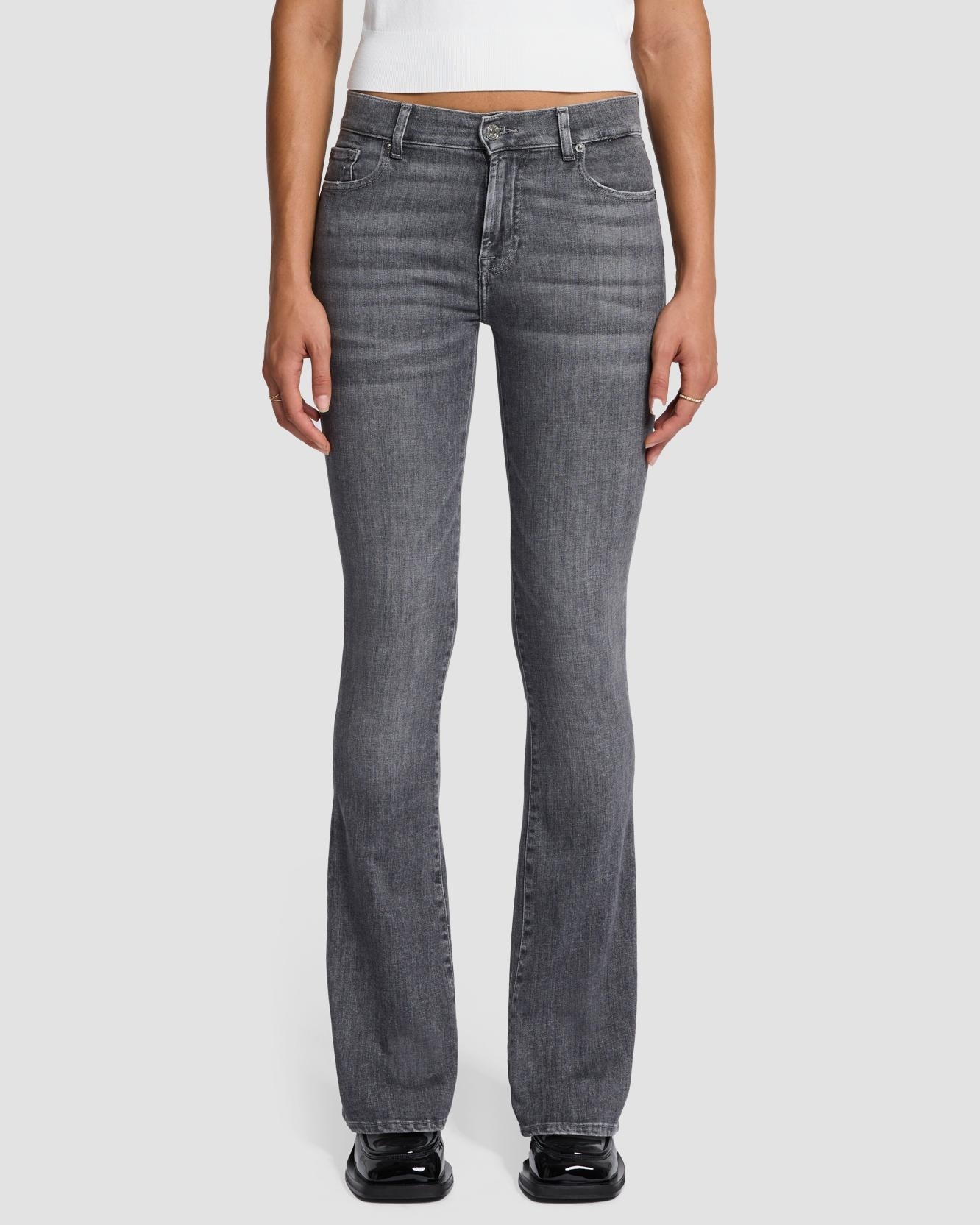 Vaquero campana de mujer bootcut de tiro medio - 7 For all mankind - Gris Gris-2