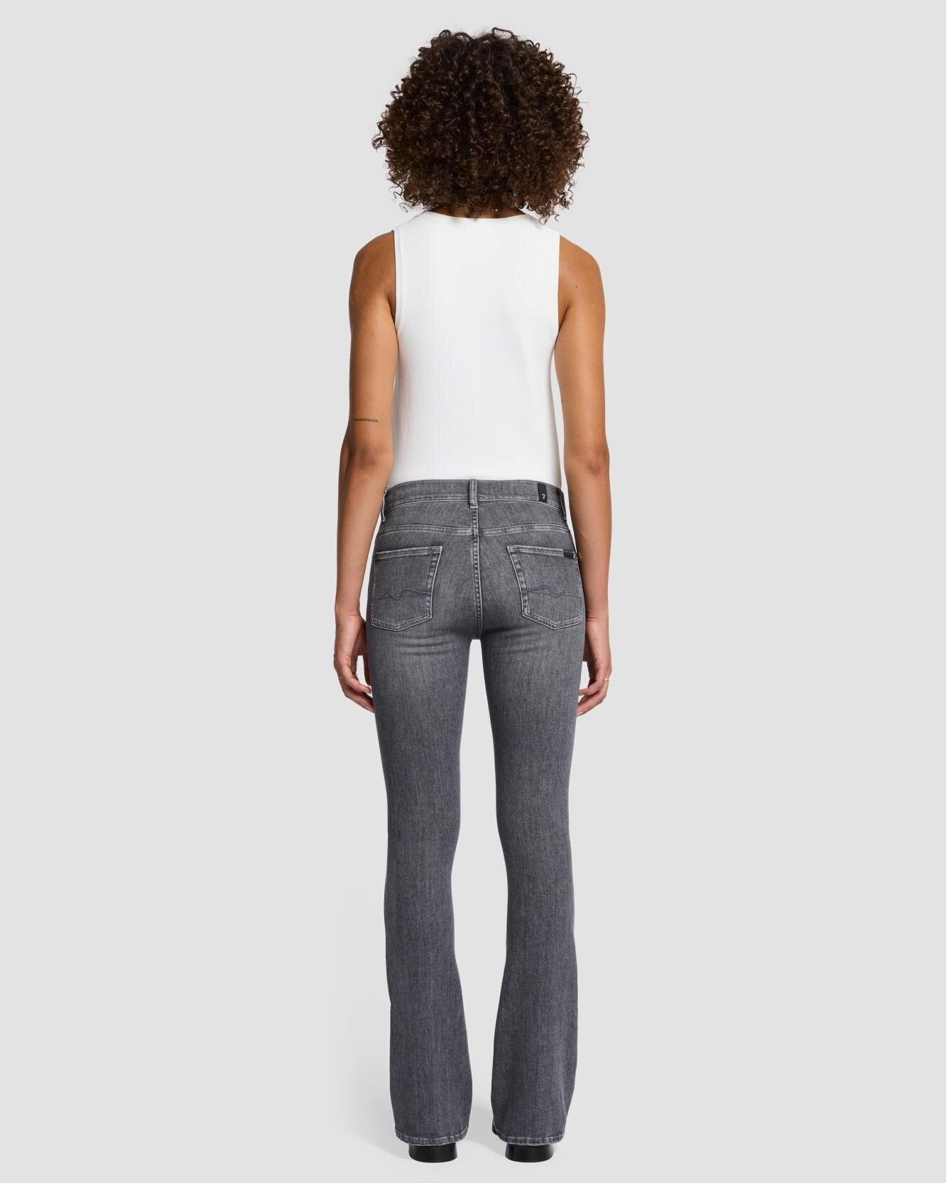 Vaquero campana de mujer bootcut de tiro medio - 7 For all mankind - Gris Gris-3