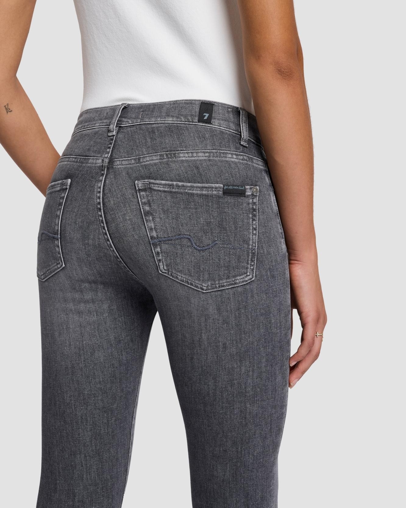 Vaquero campana de mujer bootcut de tiro medio - 7 For all mankind - Gris Gris-4