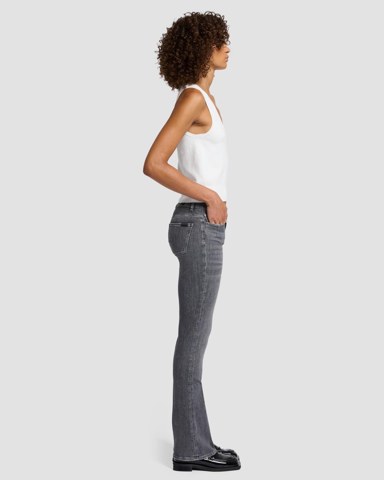 Vaquero campana de mujer bootcut de tiro medio - 7 For all mankind - Gris Gris-5