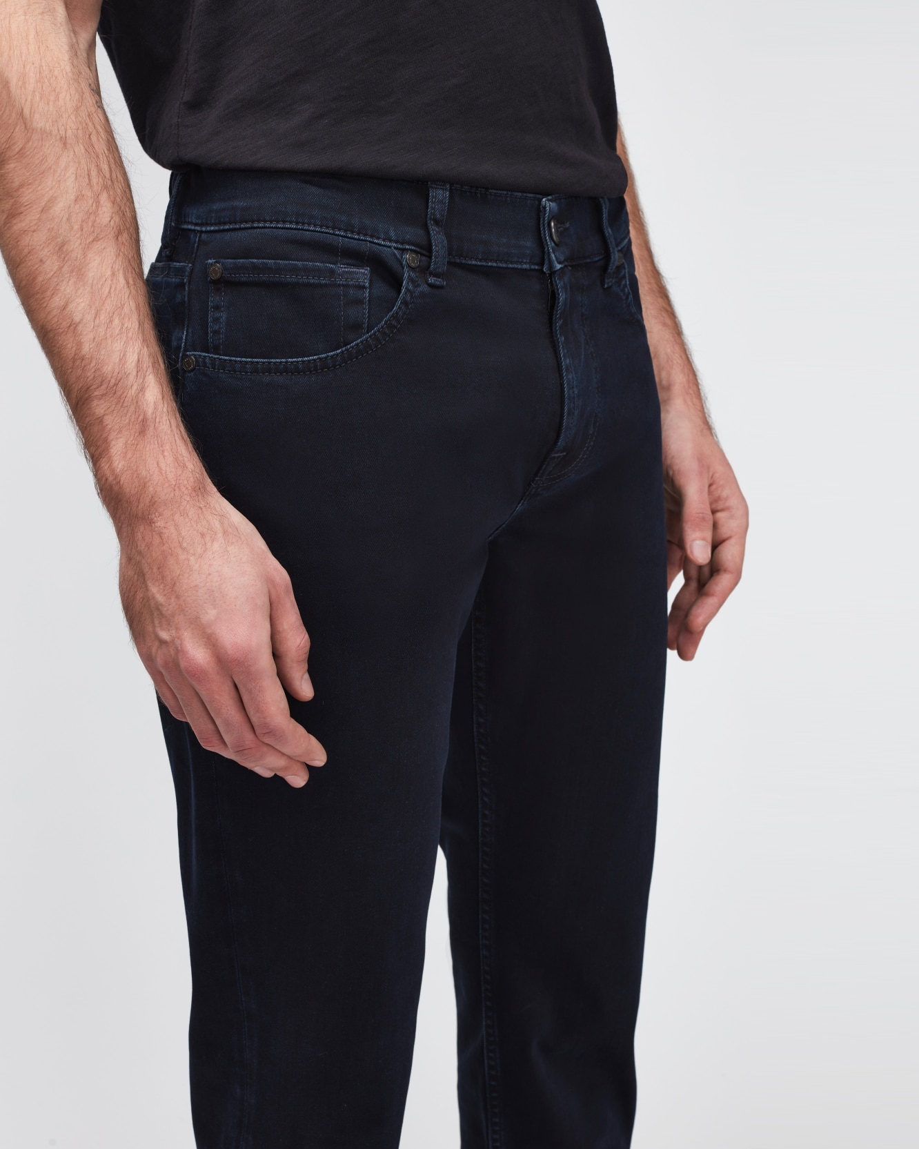 Imagen 5 de Vaqueros de hombre rectos de tiro medio en color - 7 For all mankind - Azul marino Azul marino