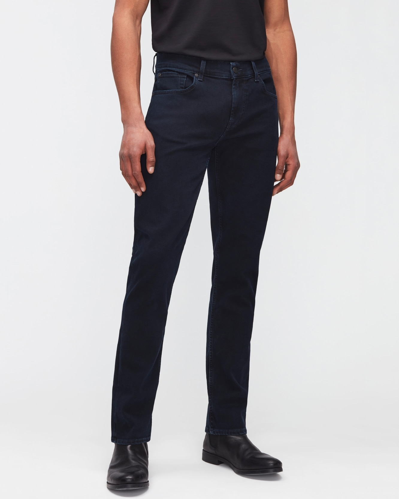 Vaqueros de hombre corte slim de tiro medio en color - 7 For all mankind - Azul marino Azul marino-2