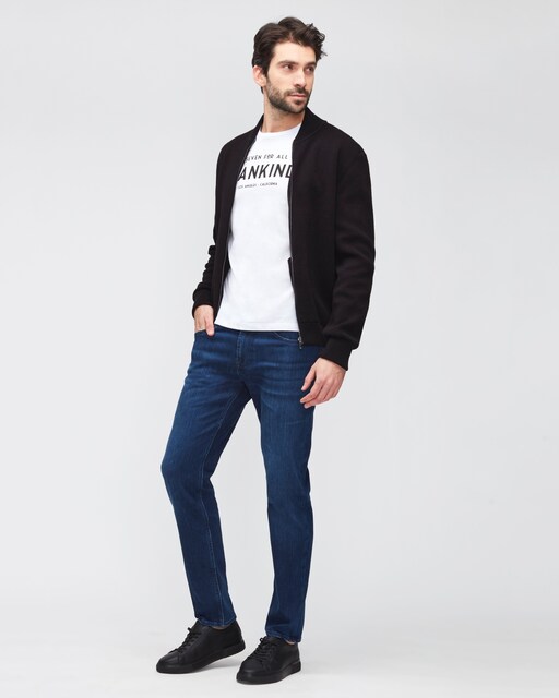Imagen 0 de Vaqueros de hombre corte slim de tiro medio en color azul marino