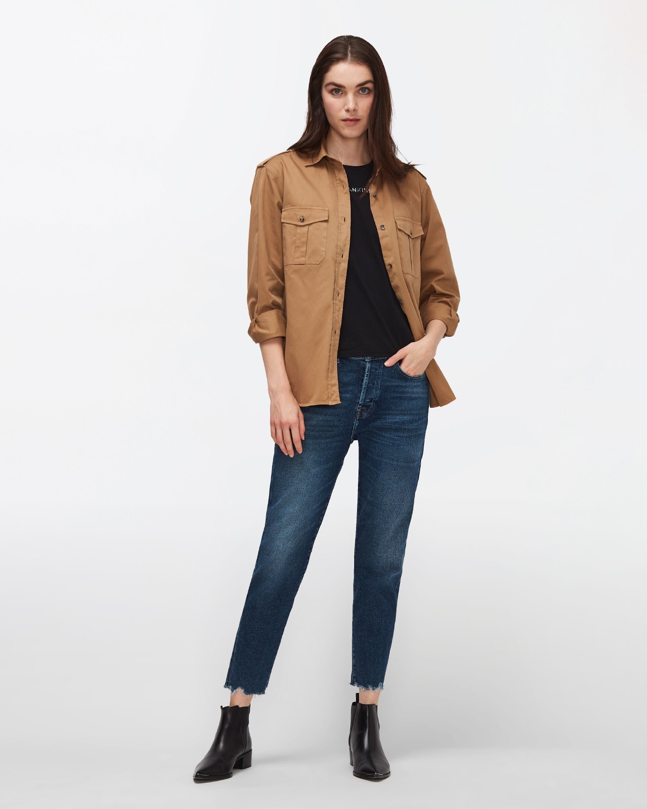 7 For all mankind - Vaquero boyfriend de mujer josefina de tiro medio.