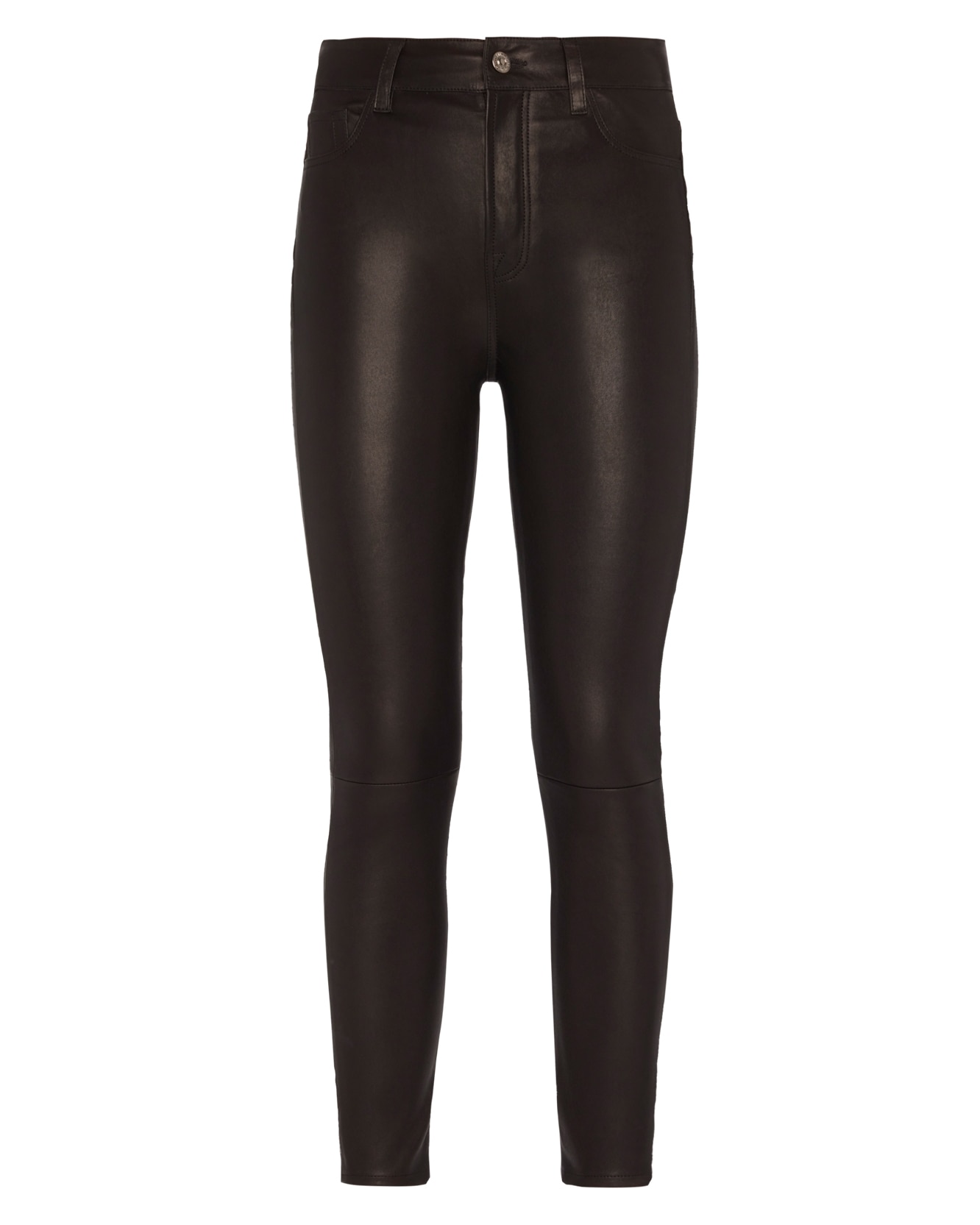 Pantalón pitillo de mujer aubrey de tiro alto 100% piel - 7 For all mankind - Negro Negro-6
