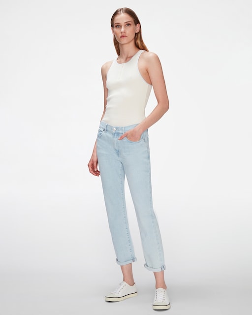 Imagen 0 de Vaquero boyfriend de mujer relaxed skinny de tiro medio