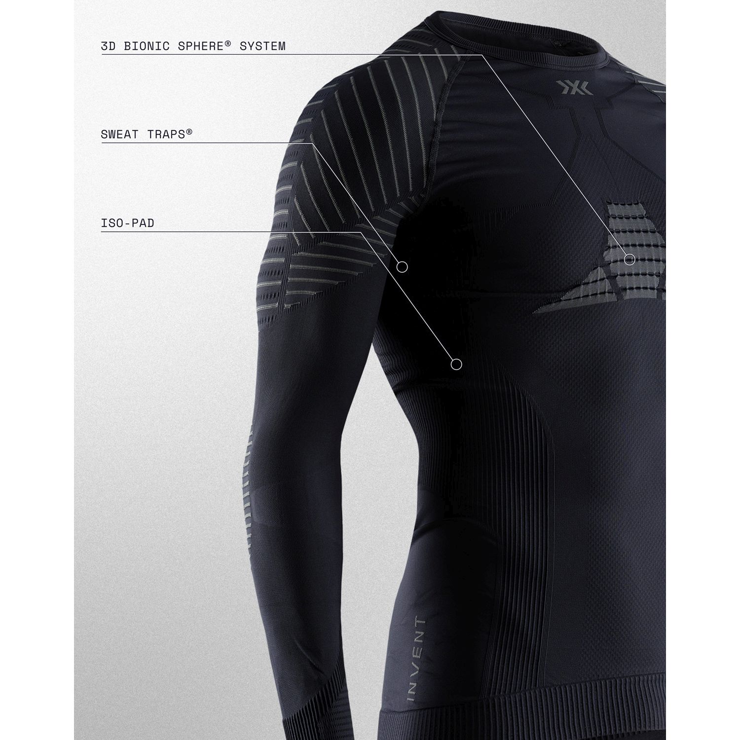 Imagen 3 de Camiseta térmica de hombre INVENT 4 0 X-Bionic - Negro Negro