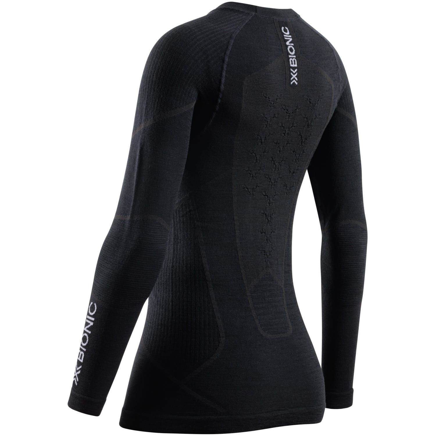 Camiseta de esquí de mujer SYMBIO MERINO X-Bionic - Marrón Negro-2