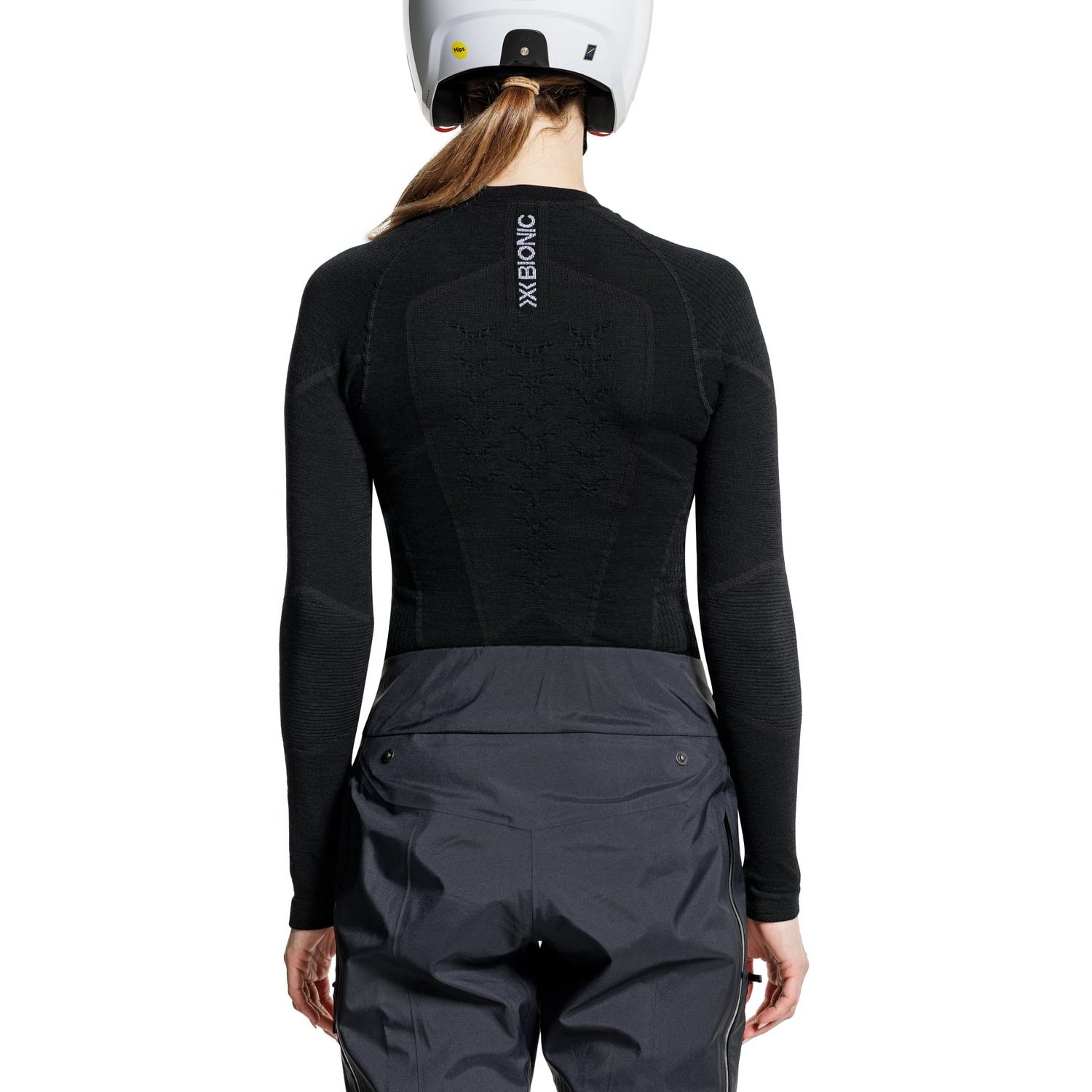 Camiseta de esquí de mujer SYMBIO MERINO X-Bionic - Marrón Negro-4