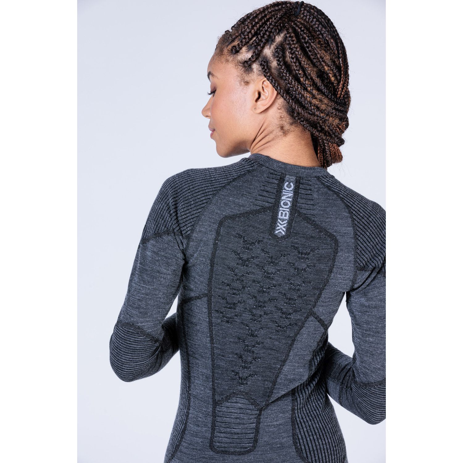 Camiseta de esquí de mujer SYMBIO MERINO X-Bionic - Gris Gris-2
