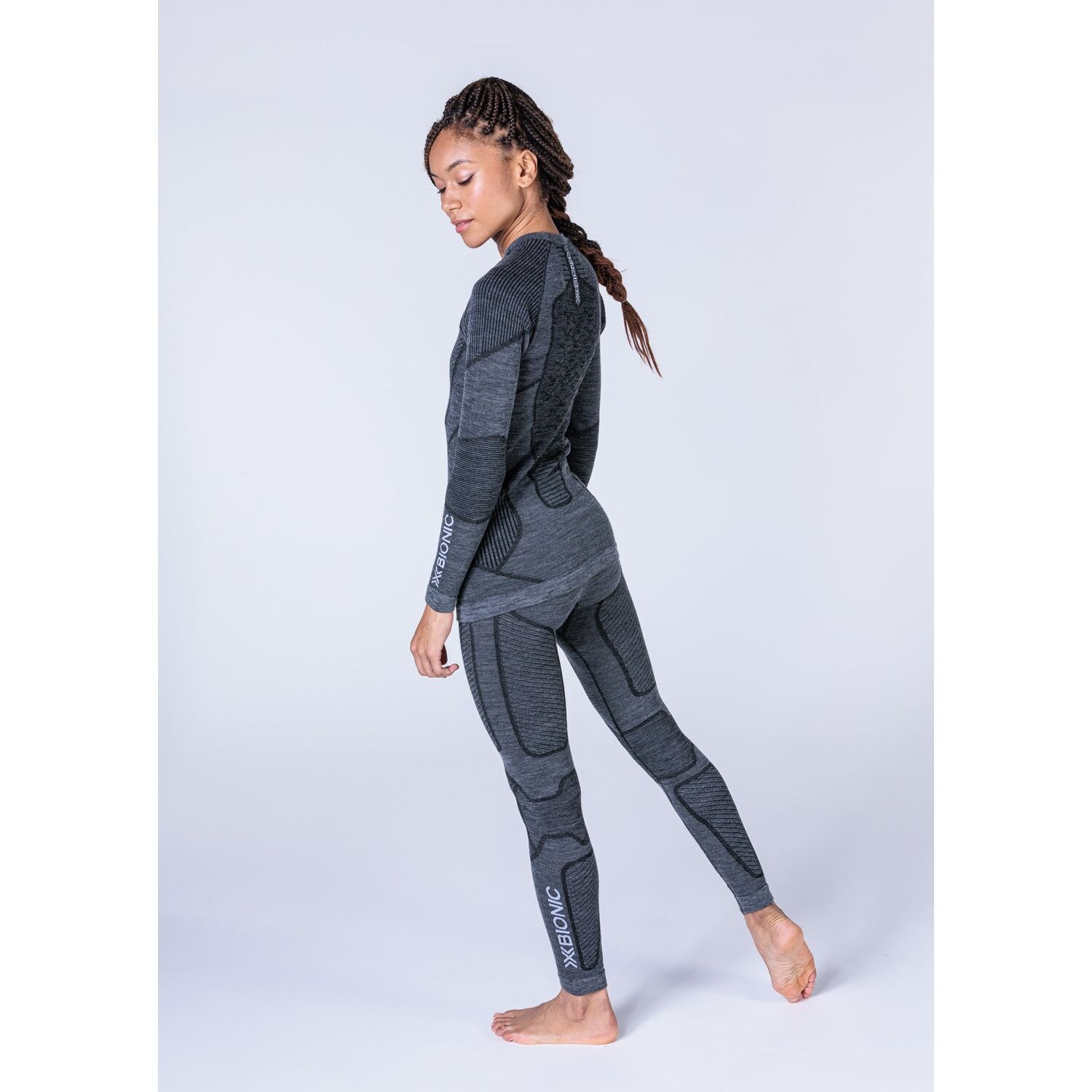 Camiseta de esquí de mujer SYMBIO MERINO X-Bionic - Gris Gris-4