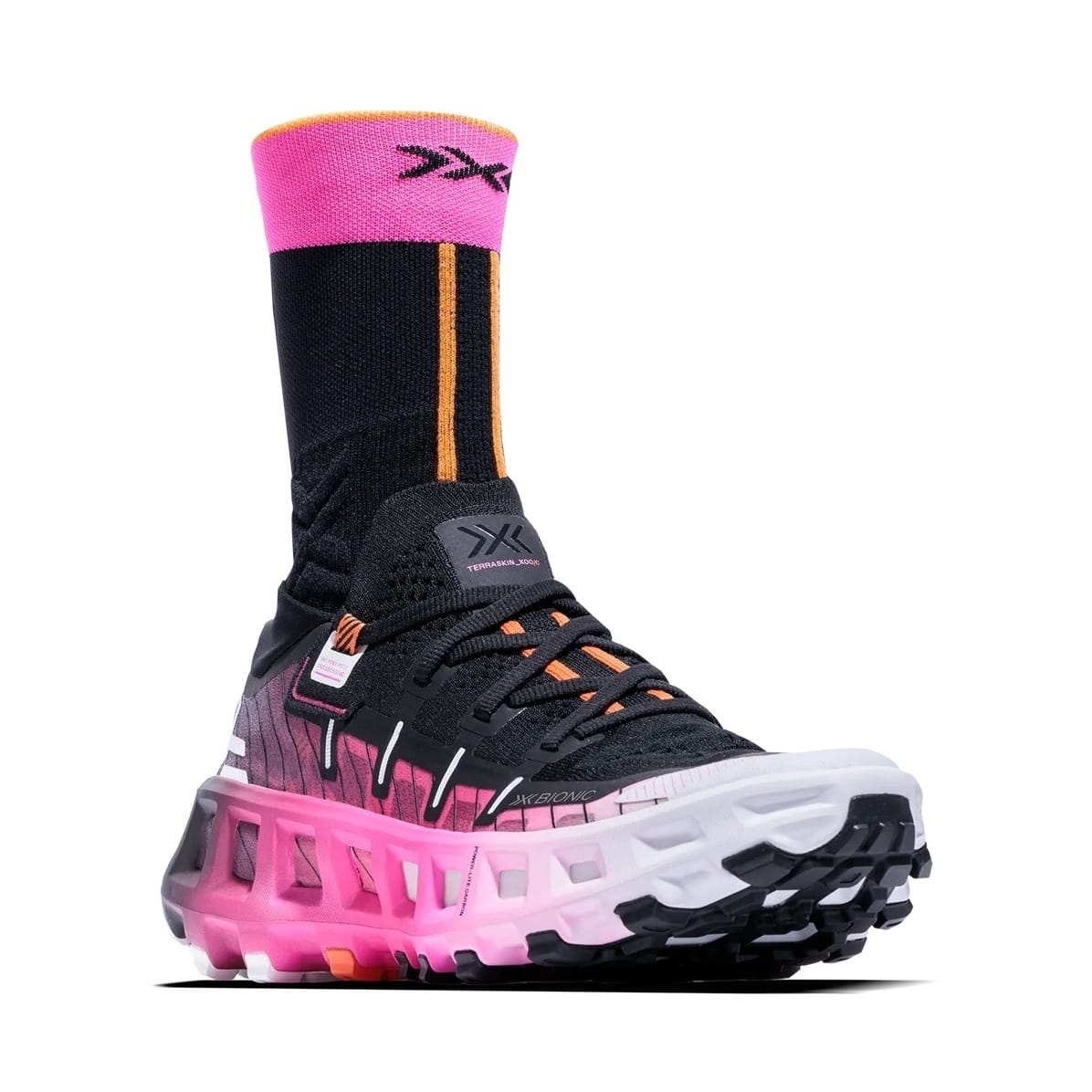 Zapatillas de trail running unisex TERRASKIN X00C + calcetín X-Bionic - Rosa Rosa-3