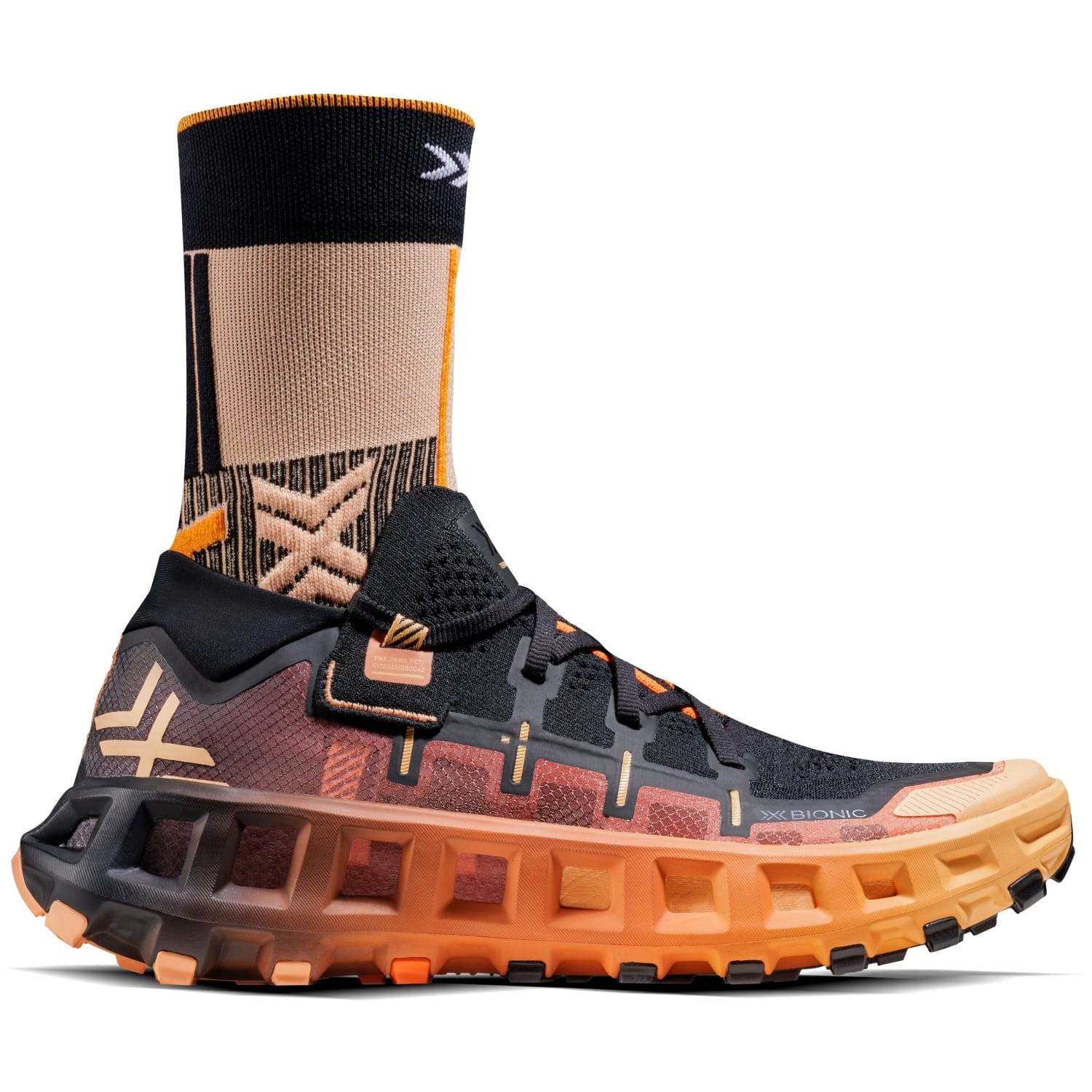 Imagen 0 de Zapatillas de trail running unisex TERRASKIN X01 + calcetín X-Bionic Negro