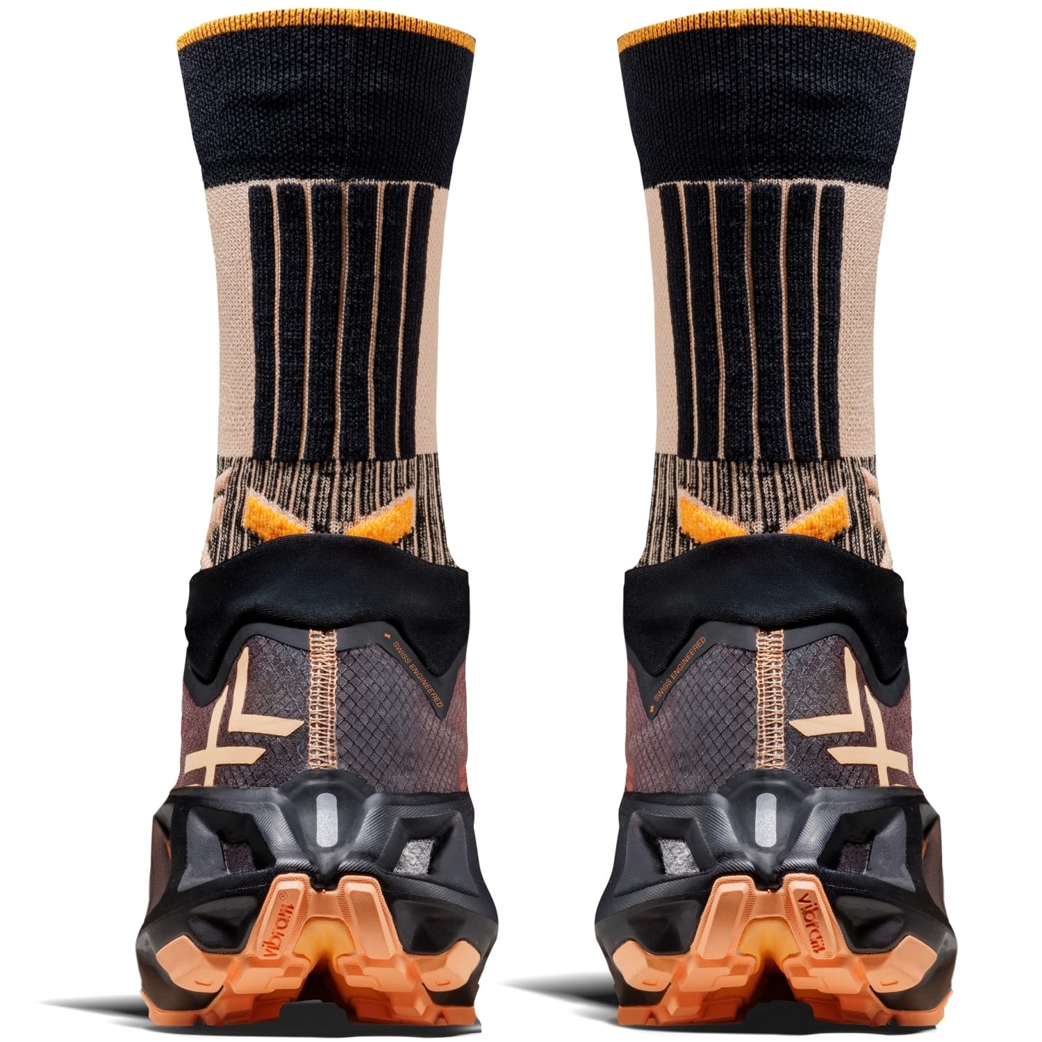 Zapatillas de trail running unisex TERRASKIN X01 + calcetín X-Bionic - Negro / Naranja Negro / Naranja-4