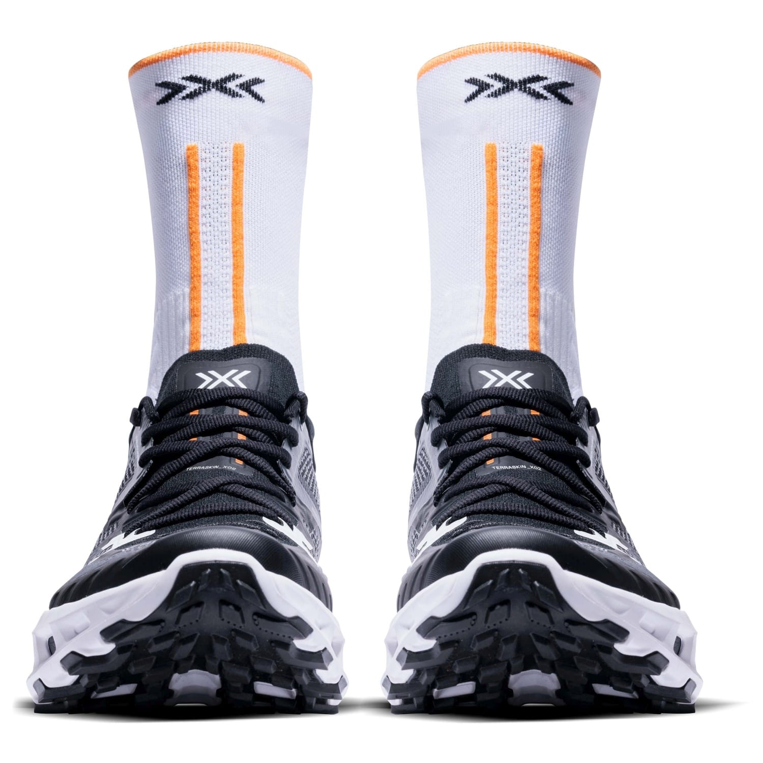 Zapatillas de trail running unisex TERRASKIN X02 + calcetín X-Bionic - Negro / Blanco Negro / Blanco-4