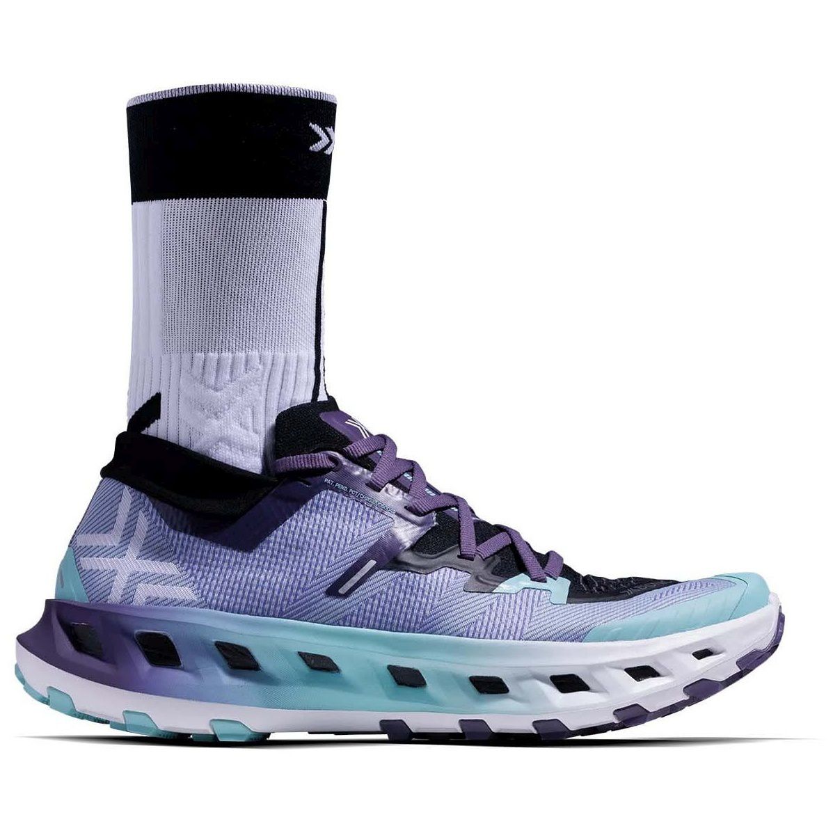 Zapatillas de trail running unisex TERRASKIN X02 + calcetín X-Bionic - Morado Morado-1