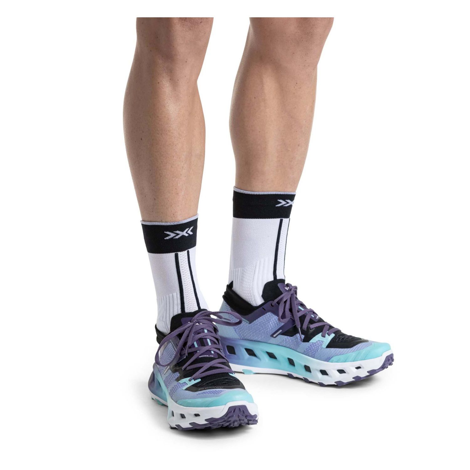 Zapatillas de trail running unisex TERRASKIN X02 + calcetín X-Bionic - Morado Morado-8