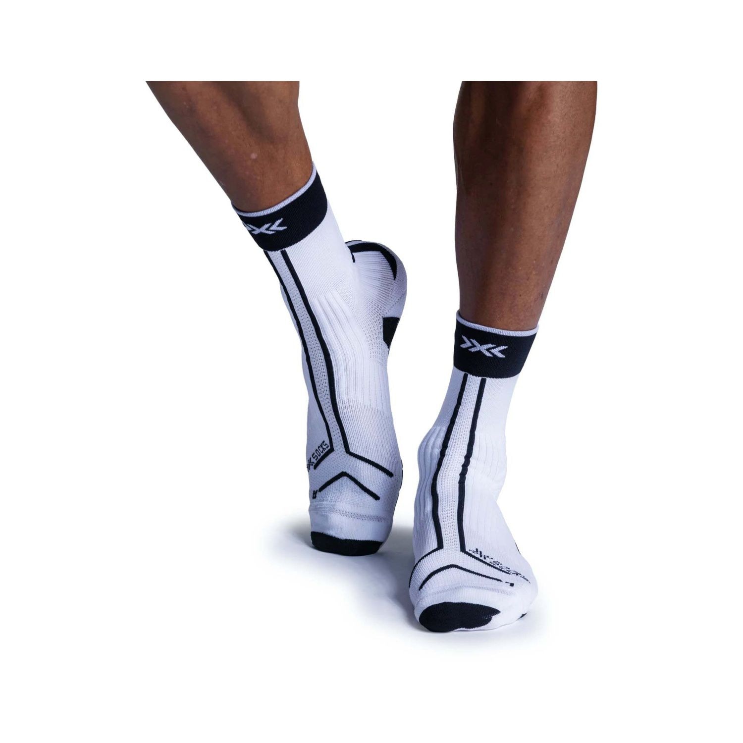 Imagen 2 de Calcetines de trail running unisex TERRASKIN EXPERT CREW X-Socks - Blanco / Negro Blanco / Negro