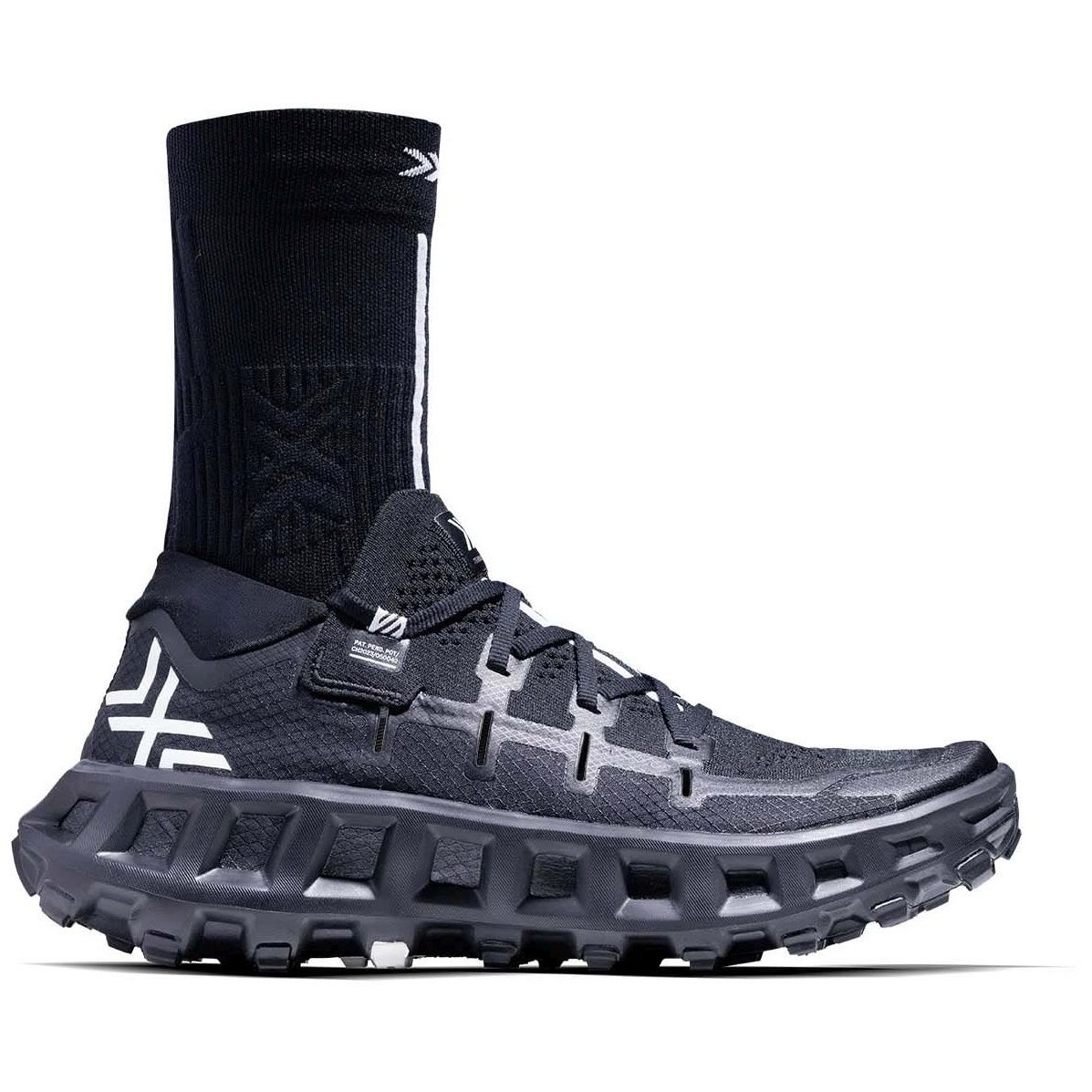Zapatillas de trail running unisex TERRASKIN X01 + calcetín X-Bionic - Negro Negro-1