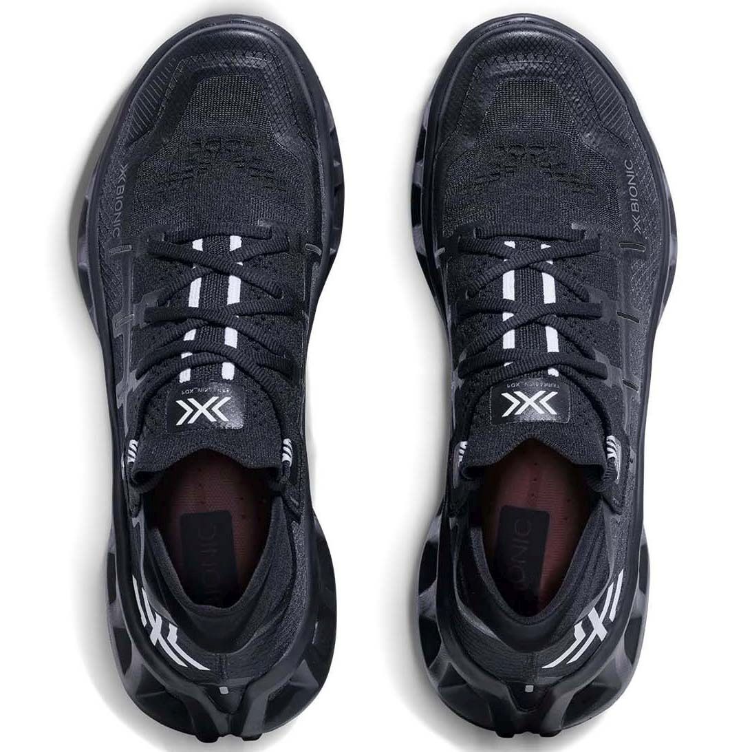 Zapatillas de trail running unisex TERRASKIN X01 + calcetín X-Bionic - Negro Negro-5