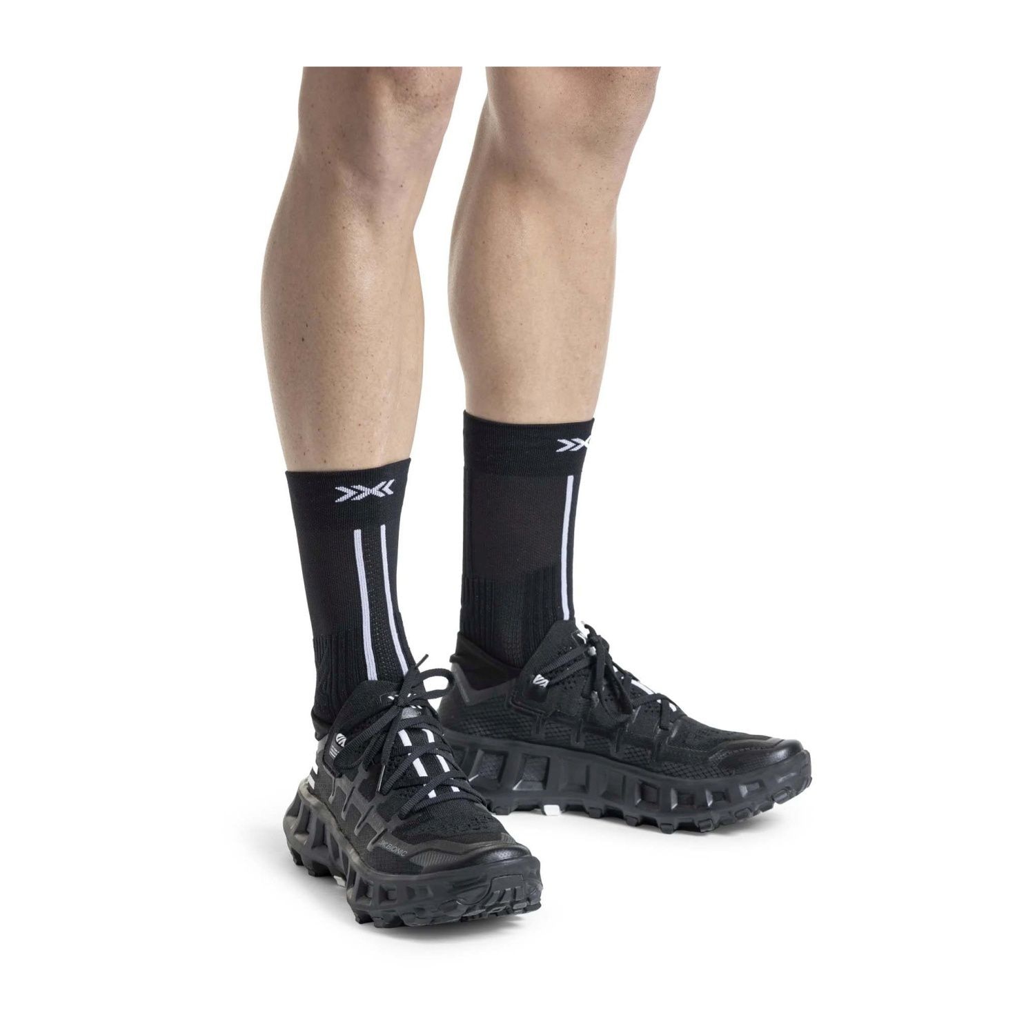 Zapatillas de trail running unisex TERRASKIN X01 + calcetín X-Bionic - Negro Negro-8