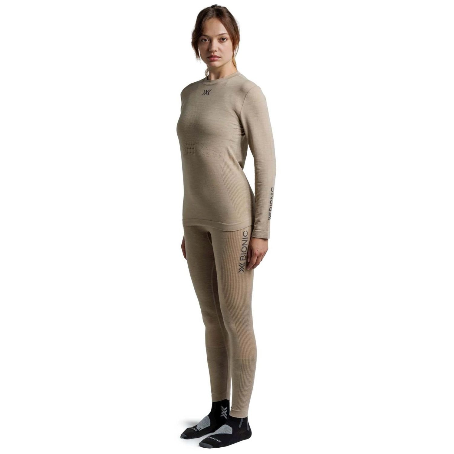 Camiseta térmica de mujer MIGHTYWOOL Merino X-Bionic - Marrón Marrón-4