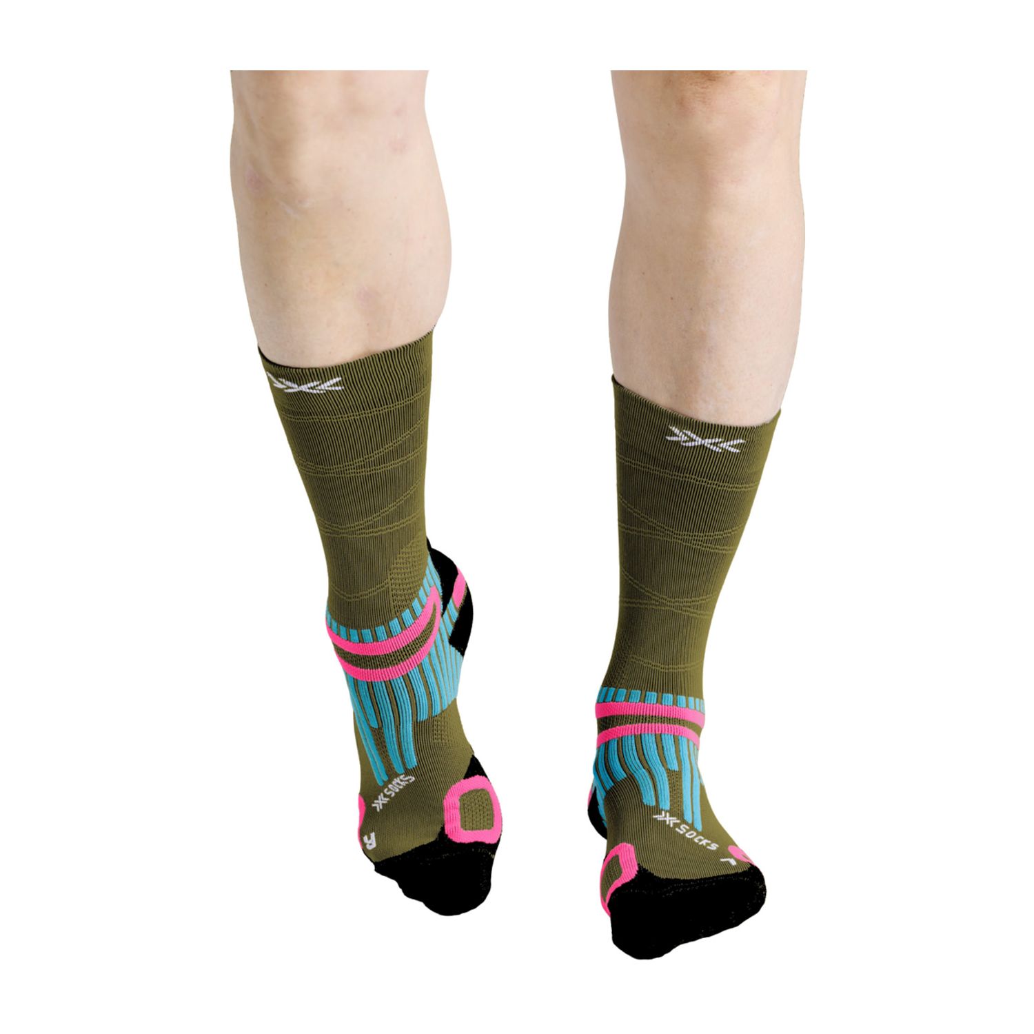 Imagen 2 de Calcetines de montaña unisex ANATOMIX CREW X-Socks - Verde Verde