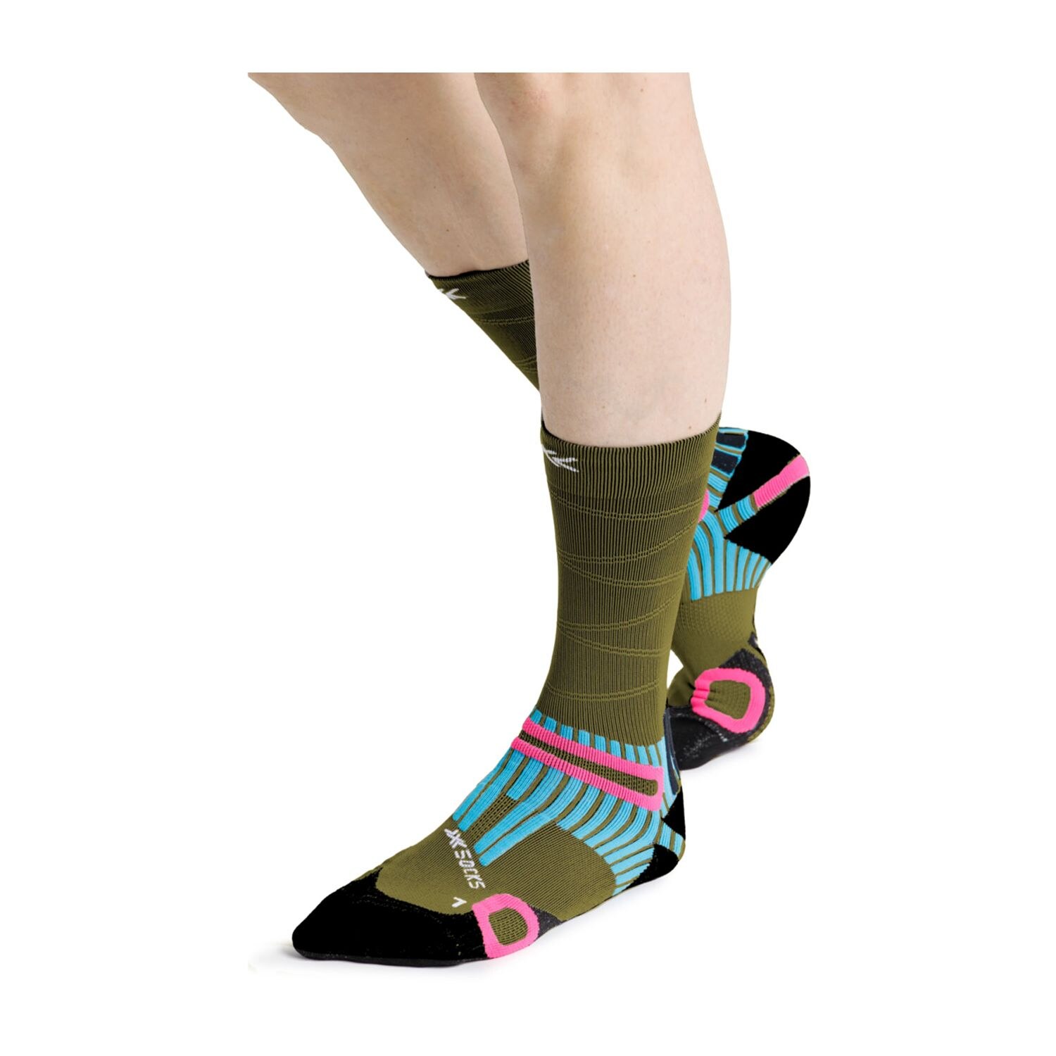 Imagen 3 de Calcetines de montaña unisex ANATOMIX CREW X-Socks - Verde Verde
