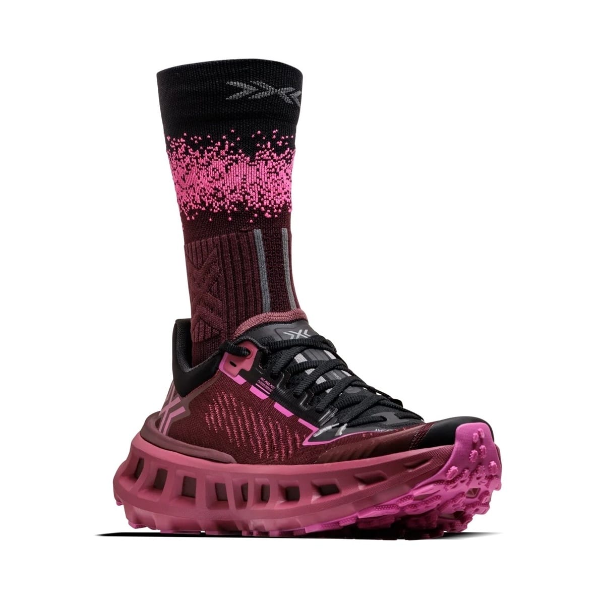 Zapatillas de trail running unisex TERRASKIN X03 + calcetín X-Bionic - Rosa Rosa-4