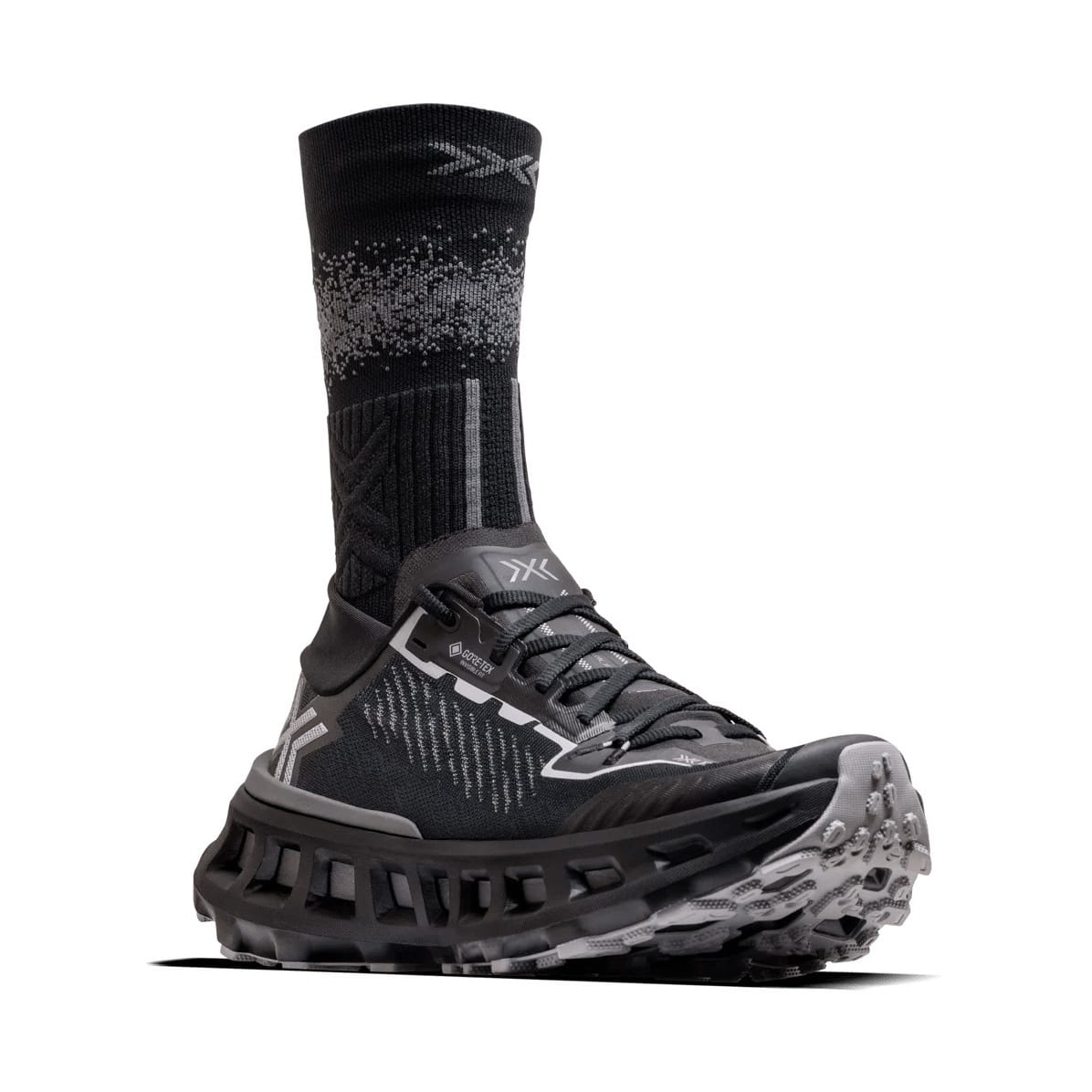 Zapatillas de trail running unisex TERRASKIN X03 GORE-TEX + calcetín X-Bionic - Negro Negro-4