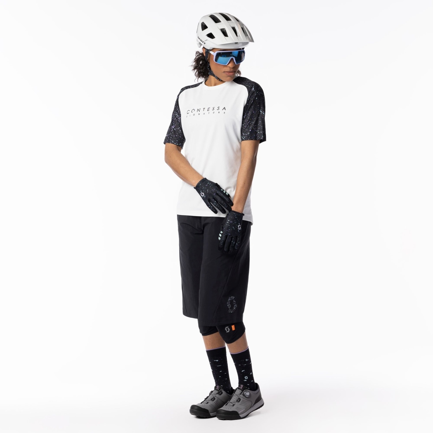 Bermuda de ciclismo de mujer TRAIL CONTESSA SIGN Scott - Negro Negro-4