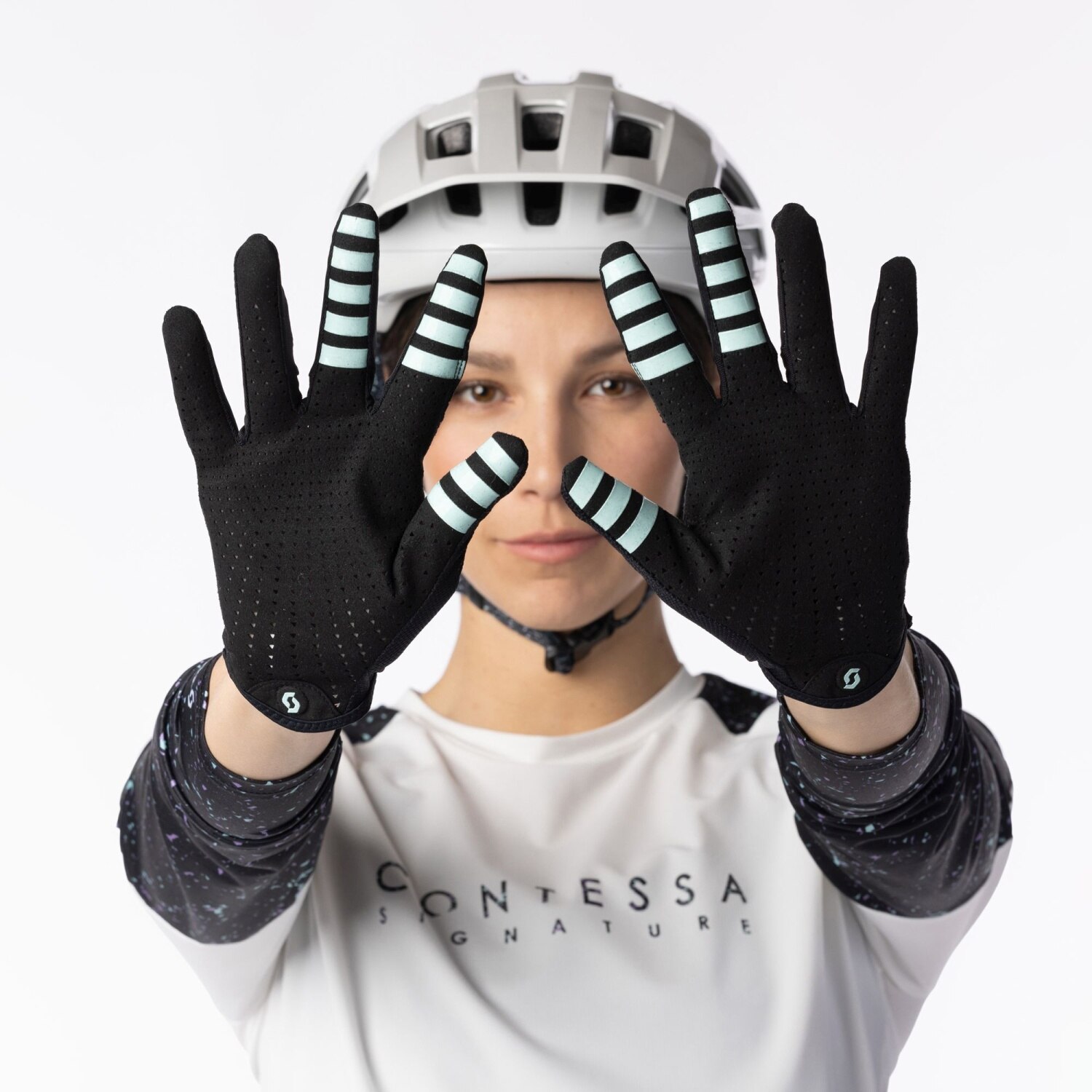 Guante de ciclismo de mujer TRACTION CONTESSA SIGN LF Scott - Gris Gris-3