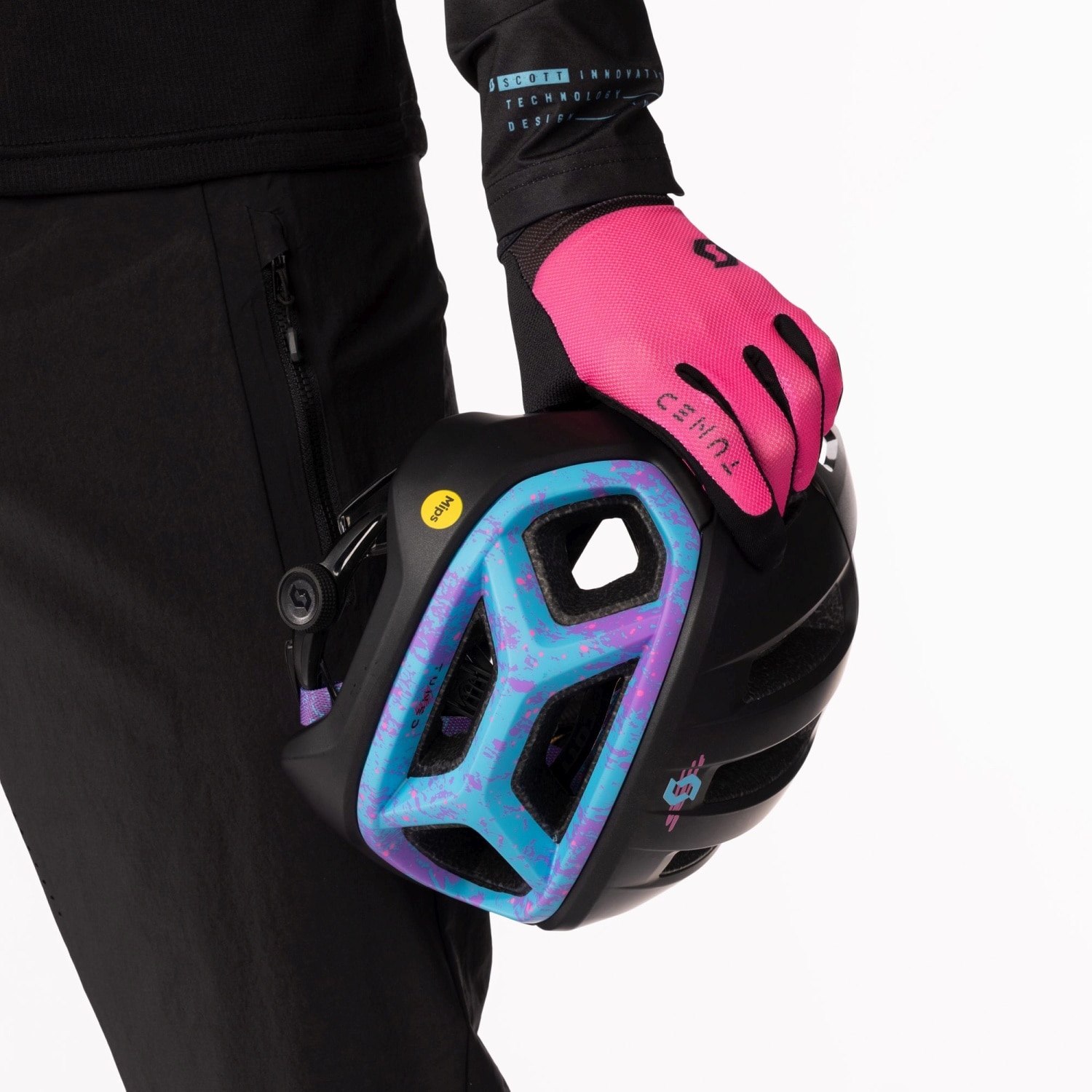Guante de ciclismo unisex TRACTION TUNED LF Scott - Rosa Rosa-4