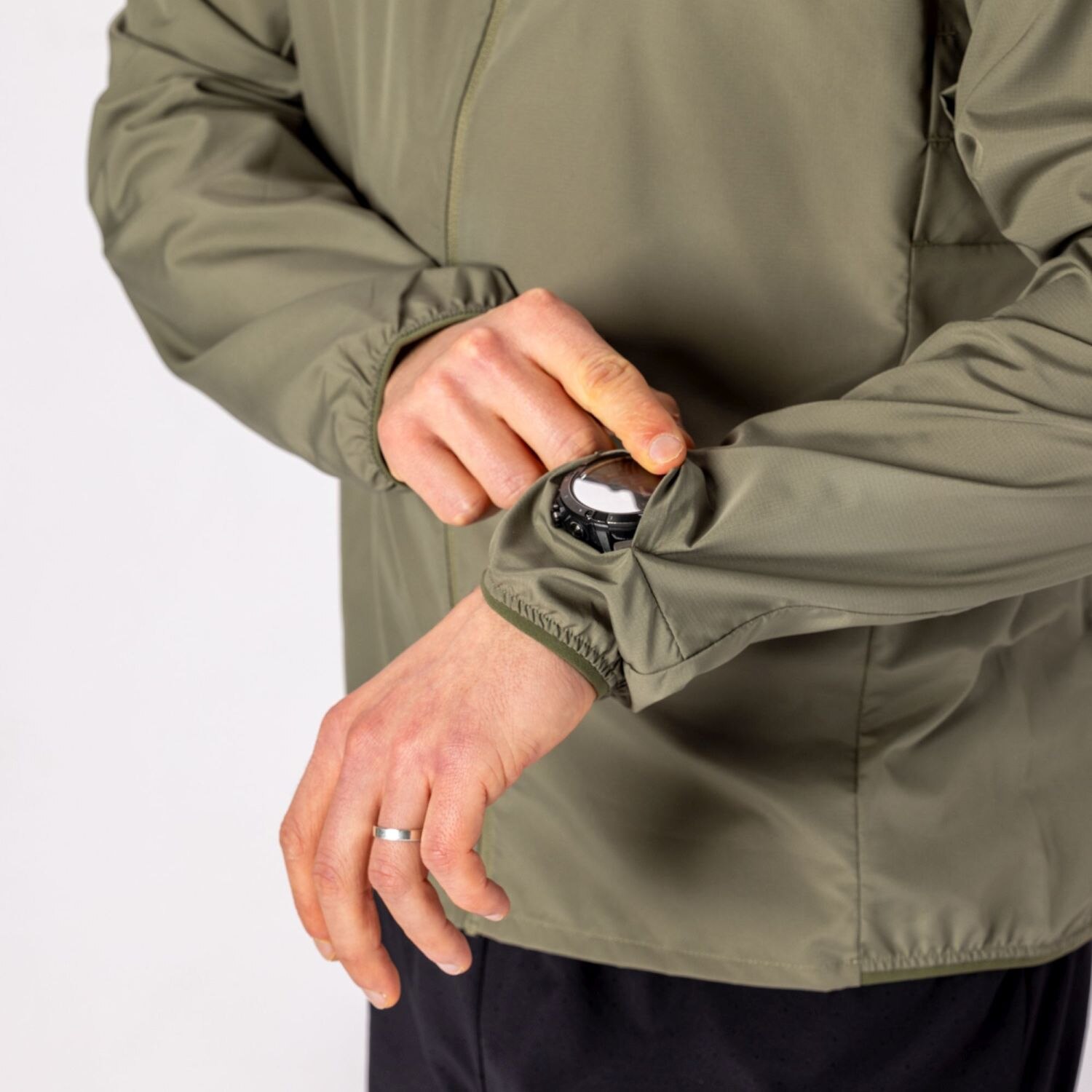 Imagen 5 de Chaqueta cortavientos de running de hombre ENDURANCE TECH WB Scott - Kaki Kaki