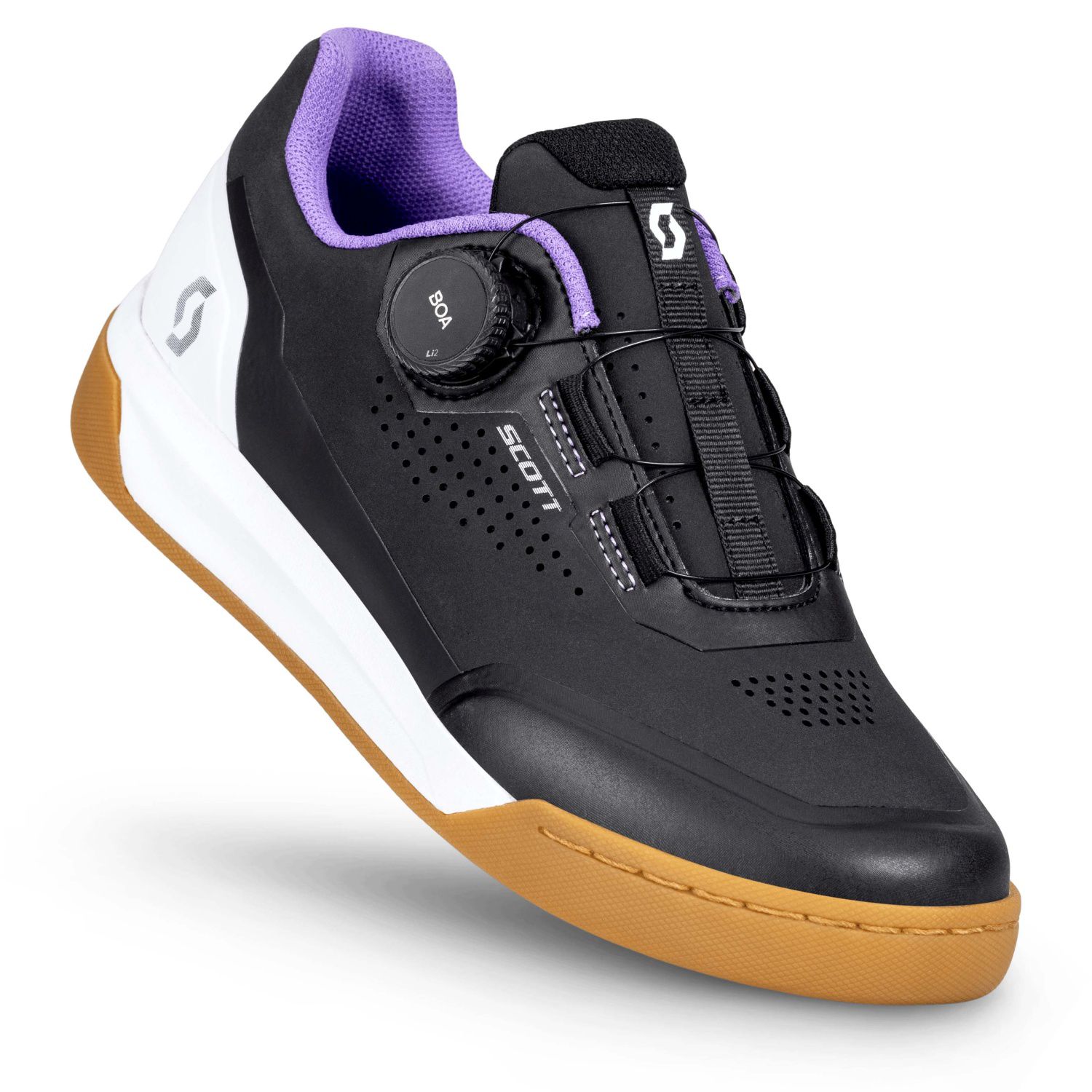 Imagen 0 de Zapatillas de ciclismo de mujer MTB VOLT EVO BOA Pedales planos Scott Negro