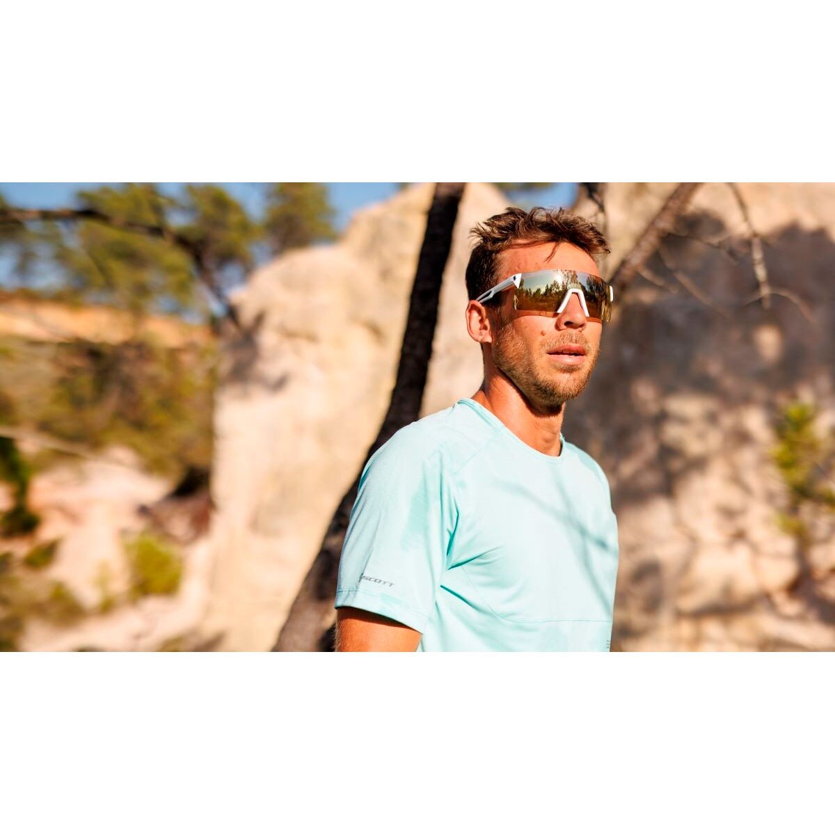 Gafas de sol de ciclismo STRIDE lente categoría 2 Scott - Blanco Blanco-5